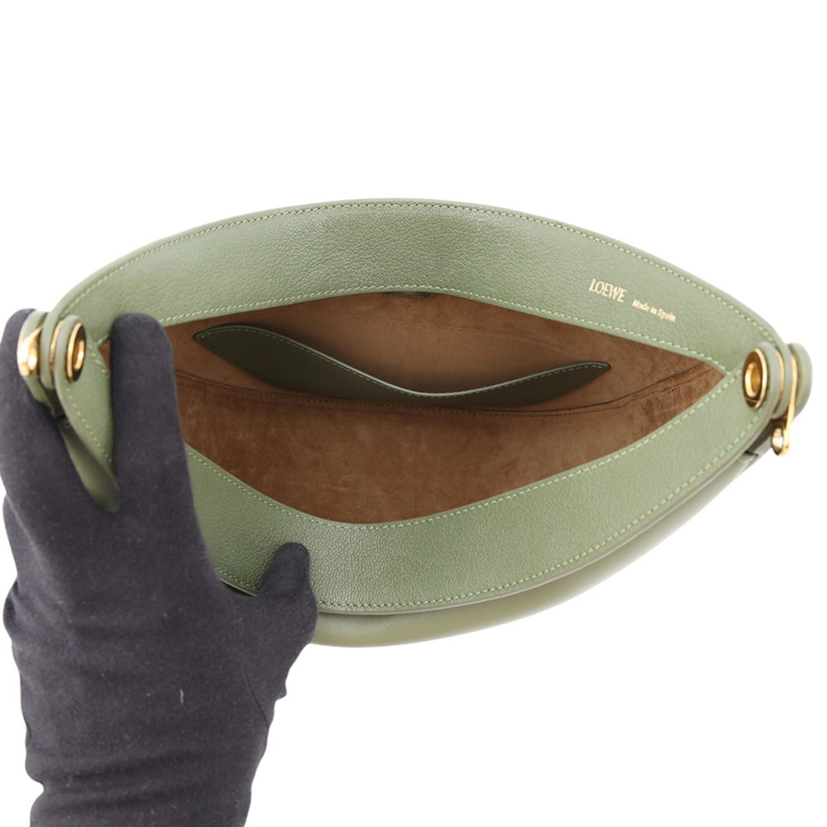 Loewe Khaki Leather Shoulder Bag (Pre-Owned)