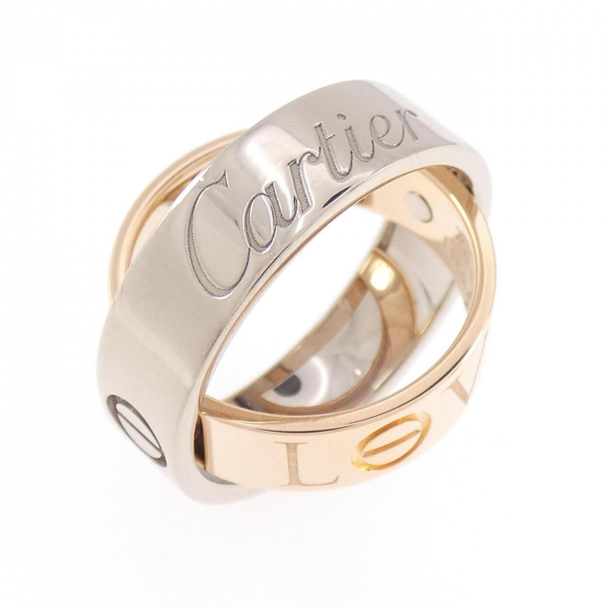 Cartier Pink Gold (18K) White Gold (18K) Band Ring (Pre-Owned)
