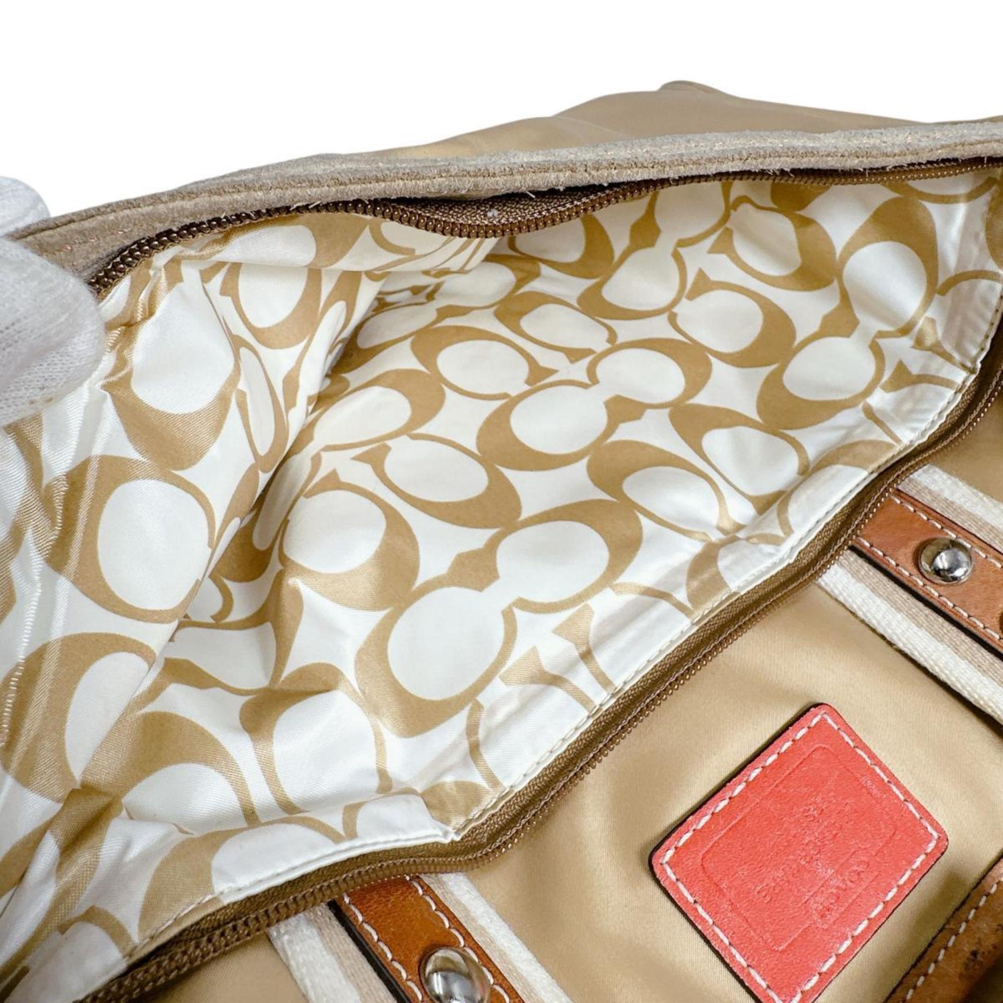 Coach Gold Signature Line Handbag Tote Bag (Pre-Owned)