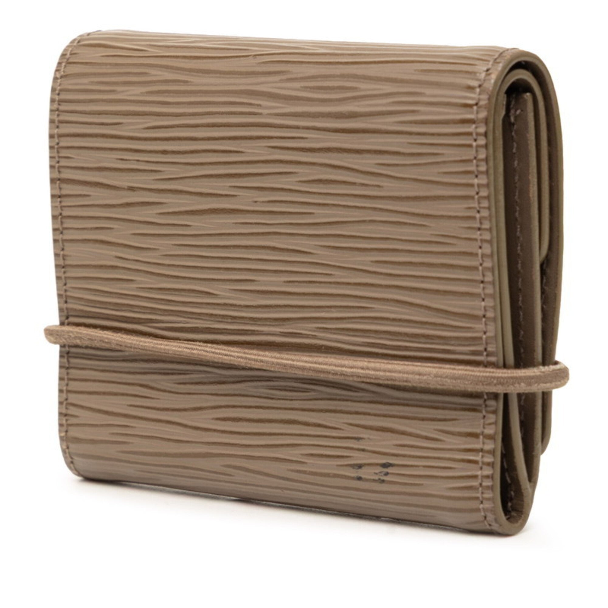 Louis Vuitton Brown Leather Wallet (Tri-Fold) (Pre-Owned)