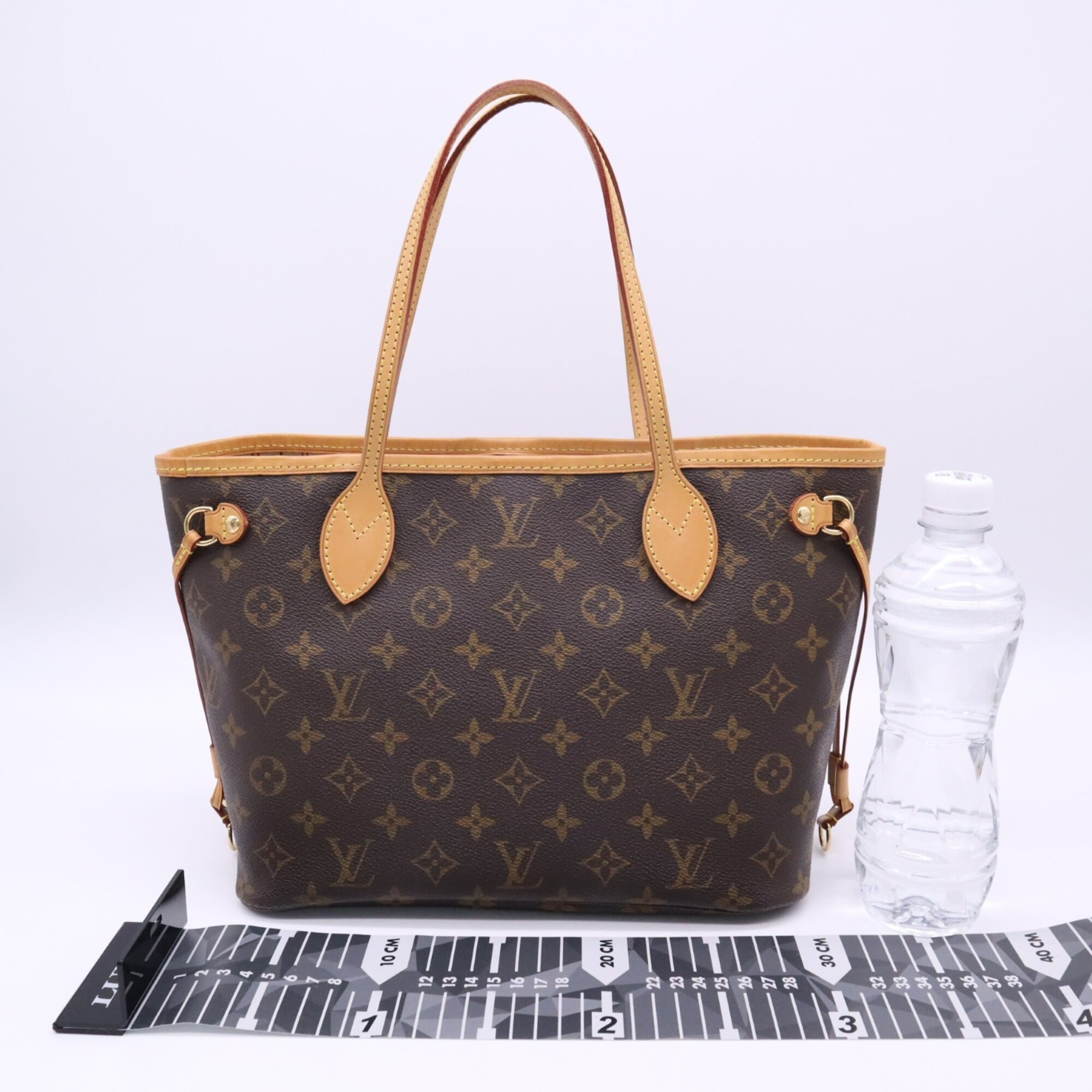 Louis Vuitton Monogram Beige Brown Coated Canvas Leather Handbag (Pre-Owned)