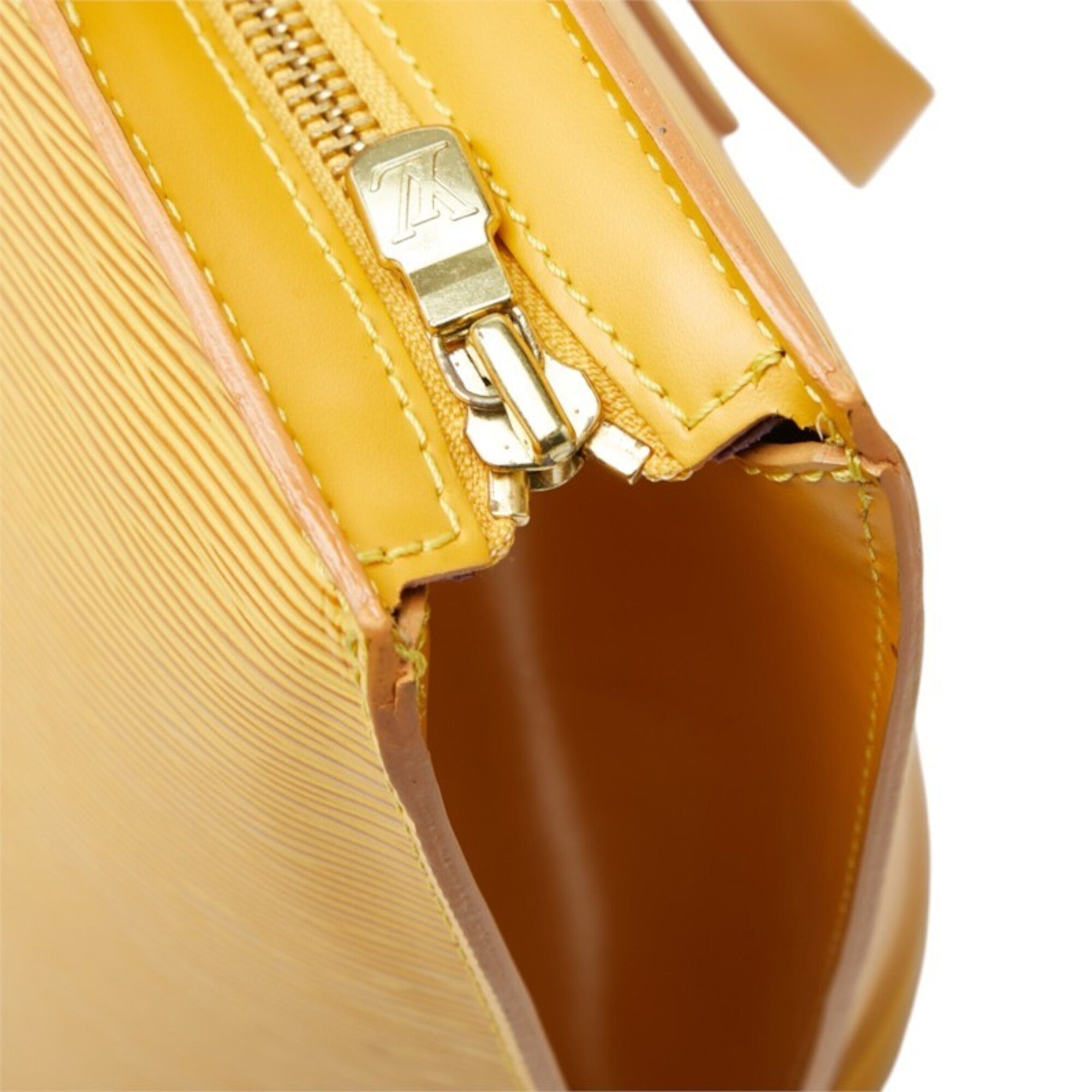 Louis Vuitton Yellow Leather Shoulder Bag Tote Bag (Pre-Owned)