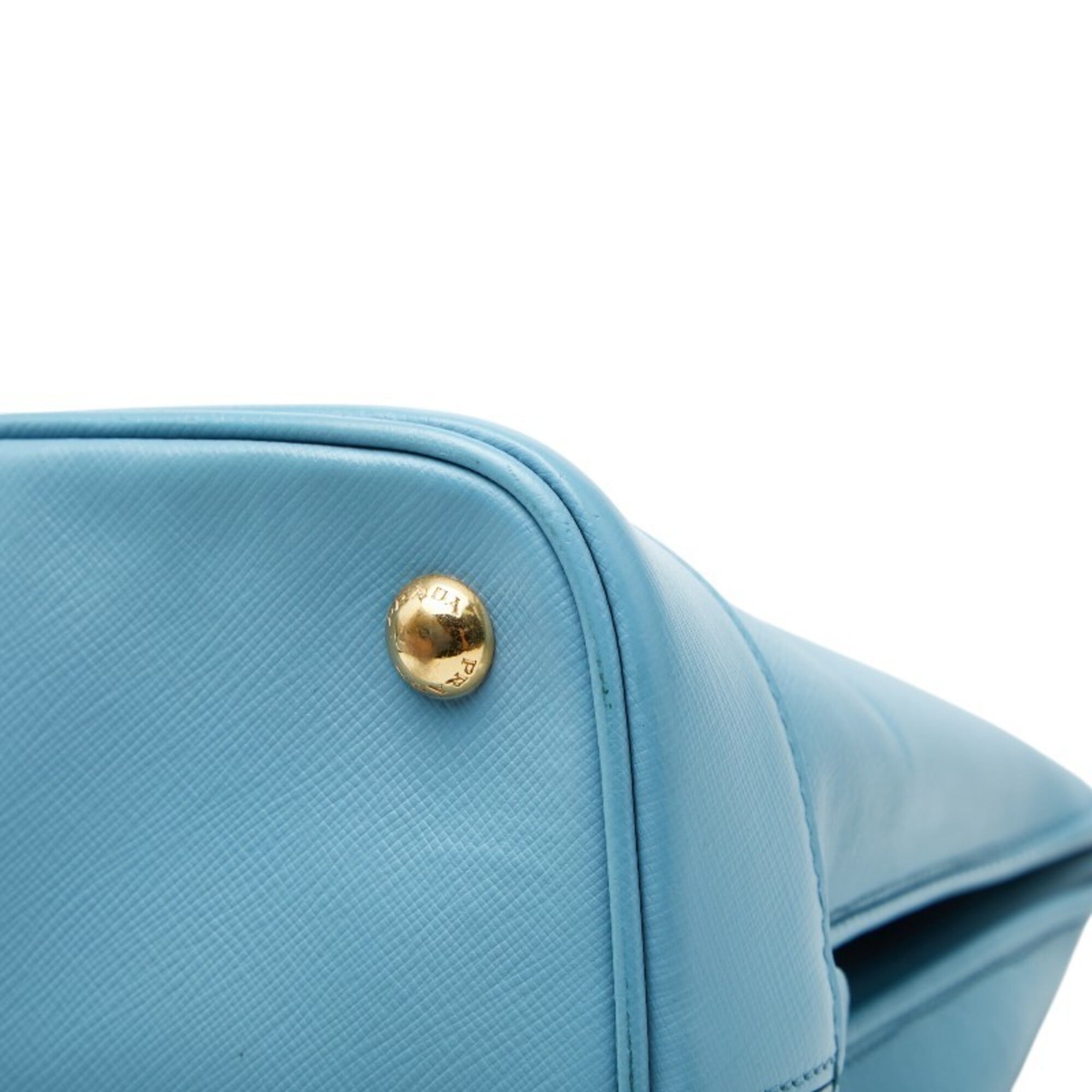 Prada Light Blue Leather Handbag (Pre-Owned)