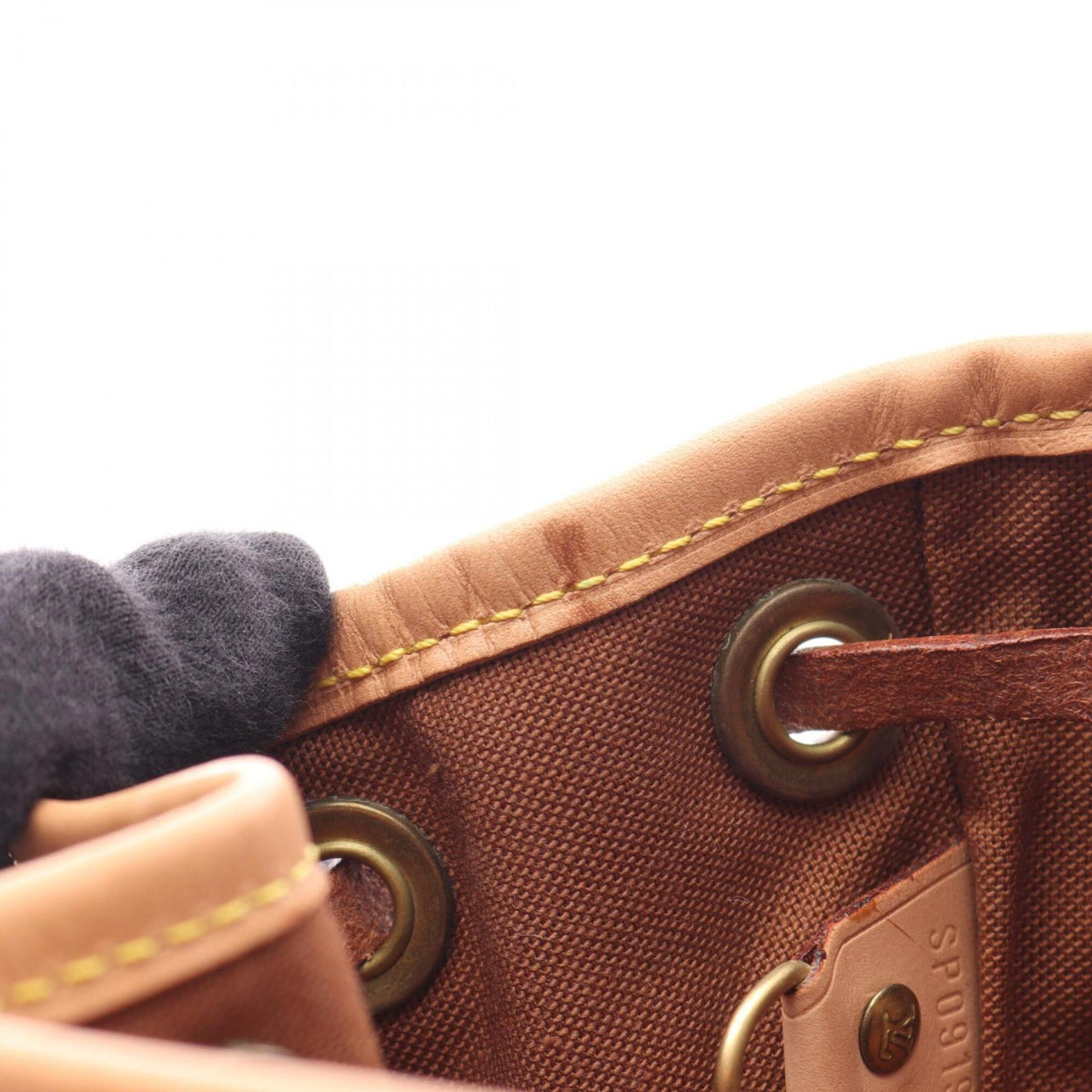 Louis Vuitton Brown Coated Canvas Leather Backpack Handbag (Pre-Owned)