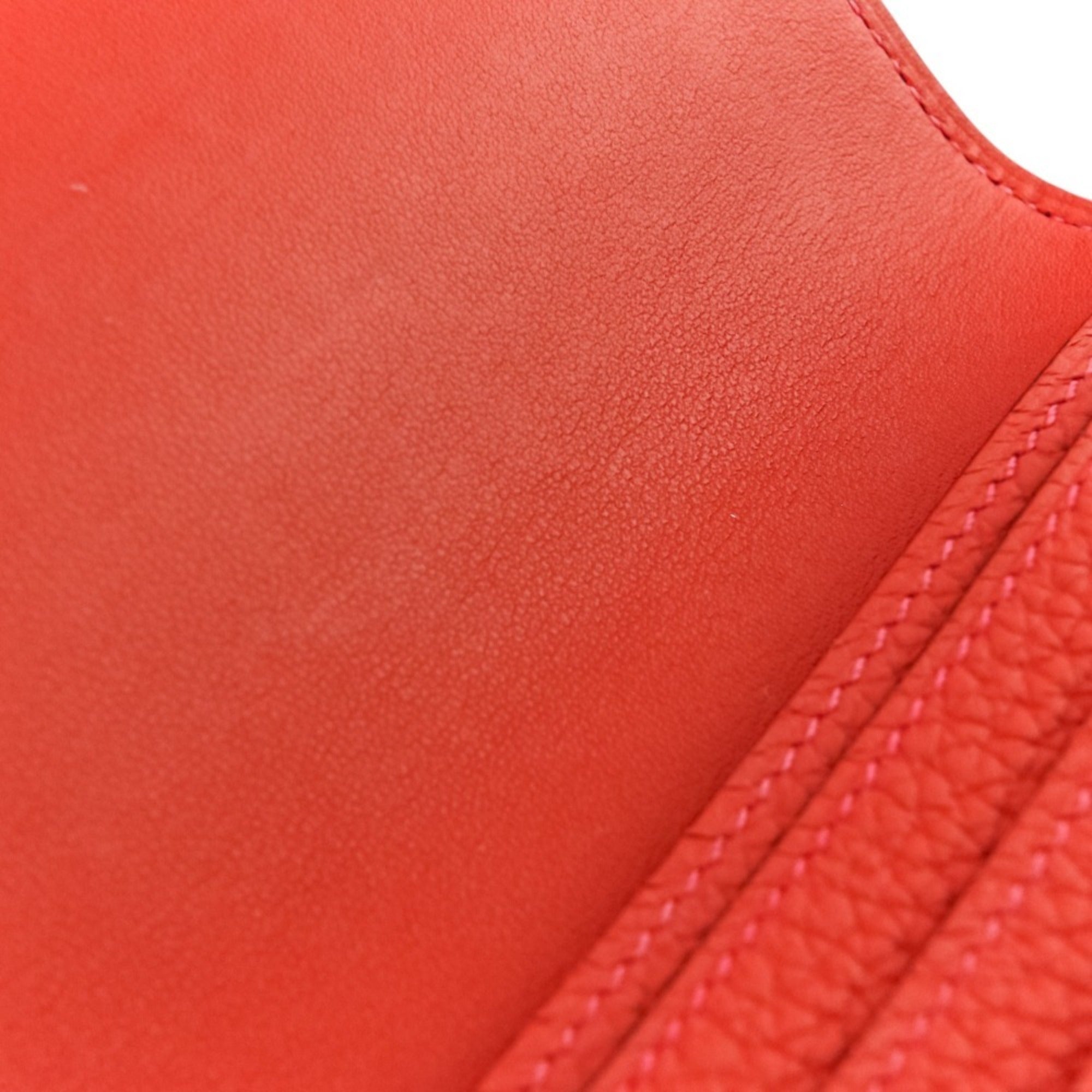 Hermes Red Color Long Wallet (Bi-Fold) (Pre-Owned)