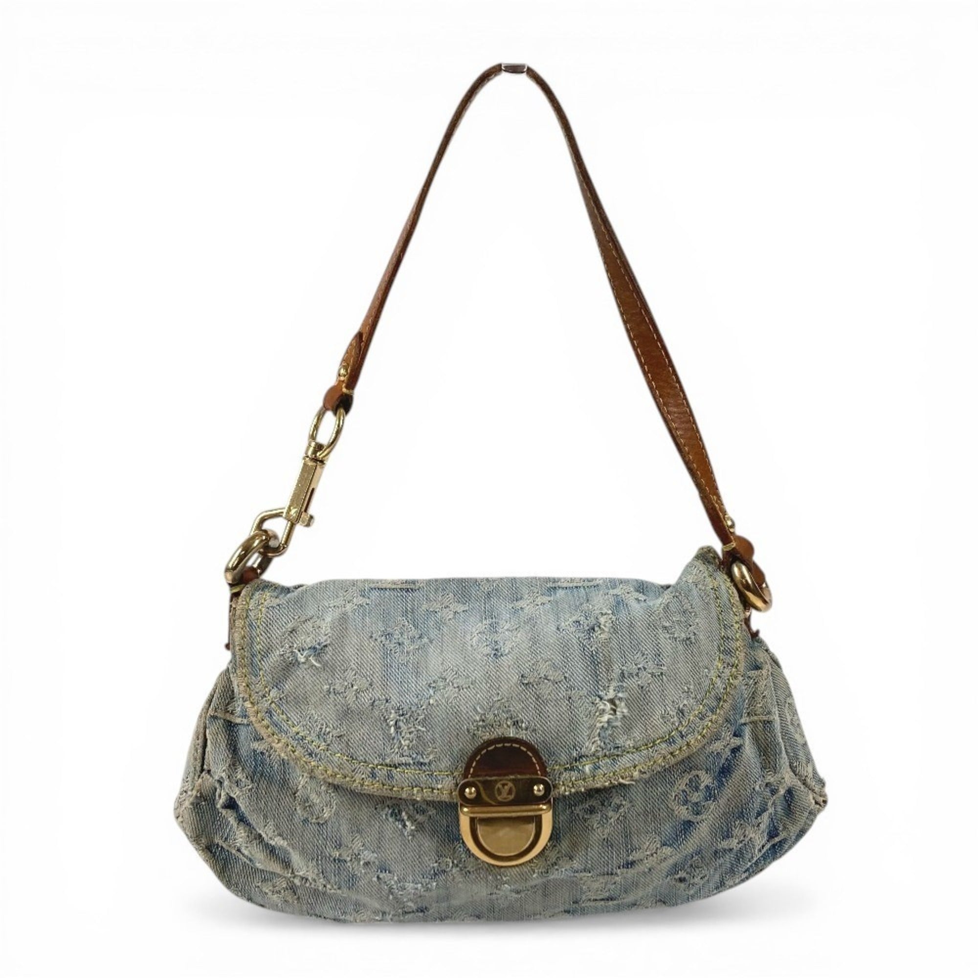Louis Vuitton Monogram Denim Blue Monogram Denim Handbag Shoulder Bag (Pre-Owned)