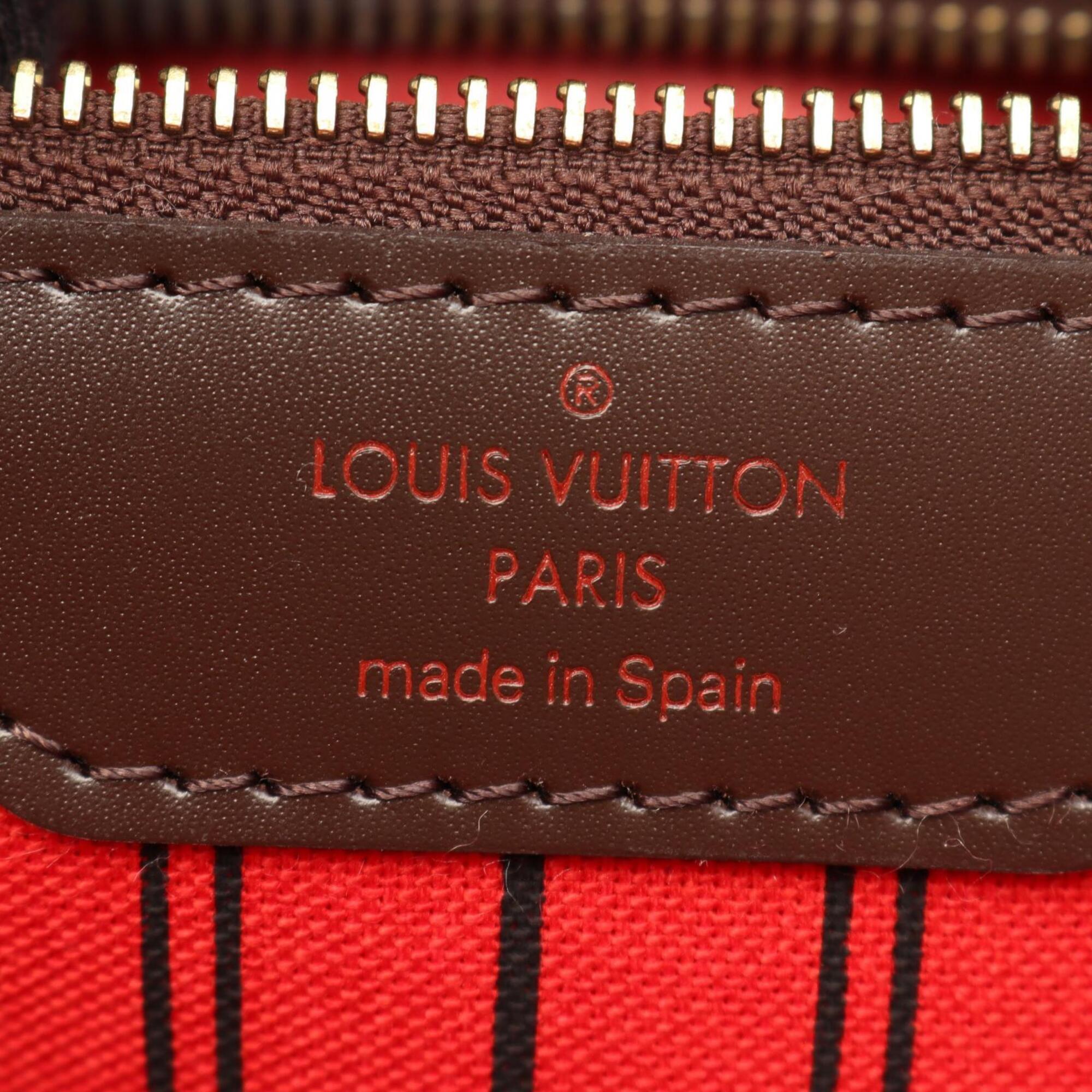 Louis Vuitton Brown Coated Canvas Leather Handbag Tote Bag (Pre-Owned)