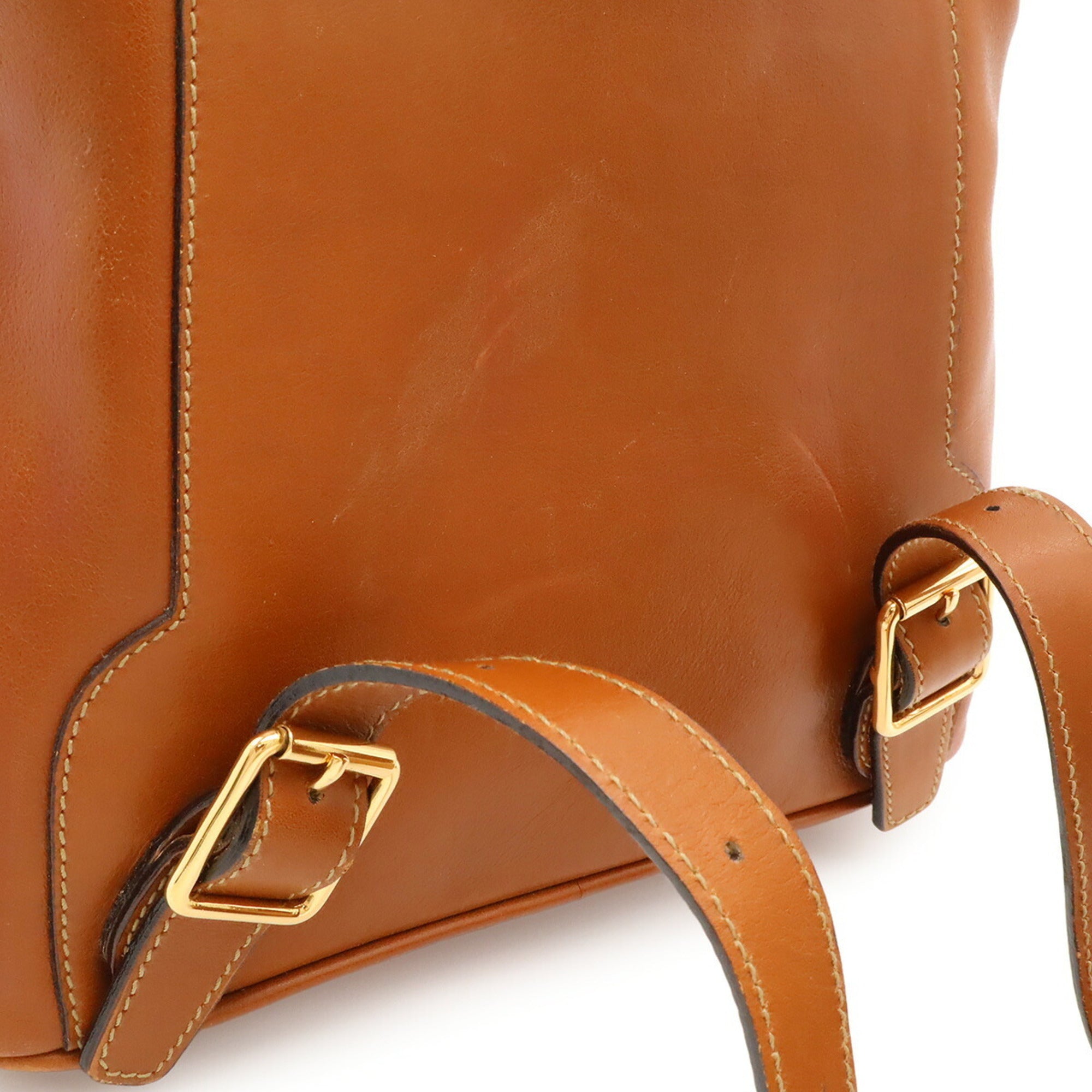 Gucci Brown Bamboo Backpack Shoulder Bag (Pre-Owned)