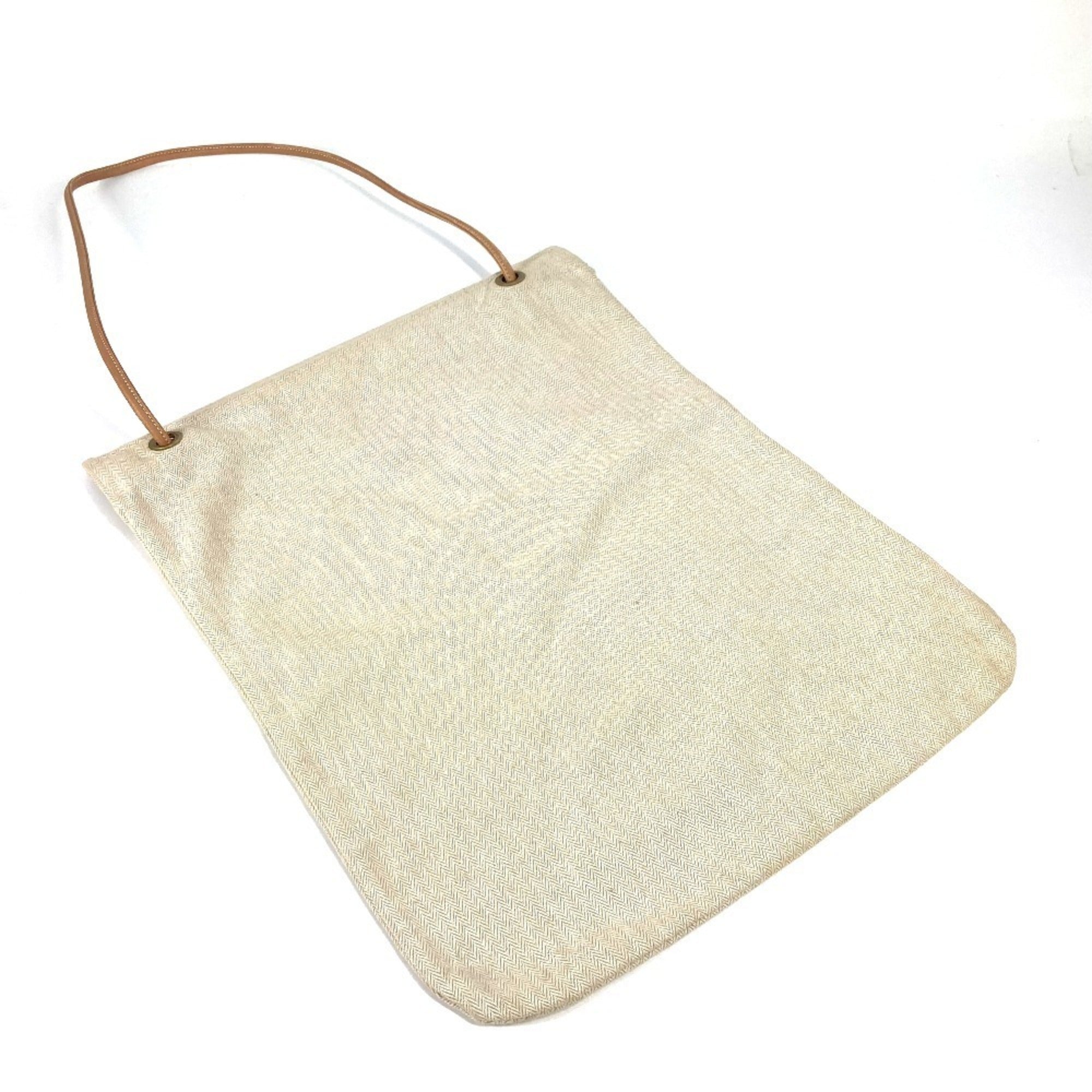 Hermes Natural White Cotton Shoulder Bag (Pre-Owned)
