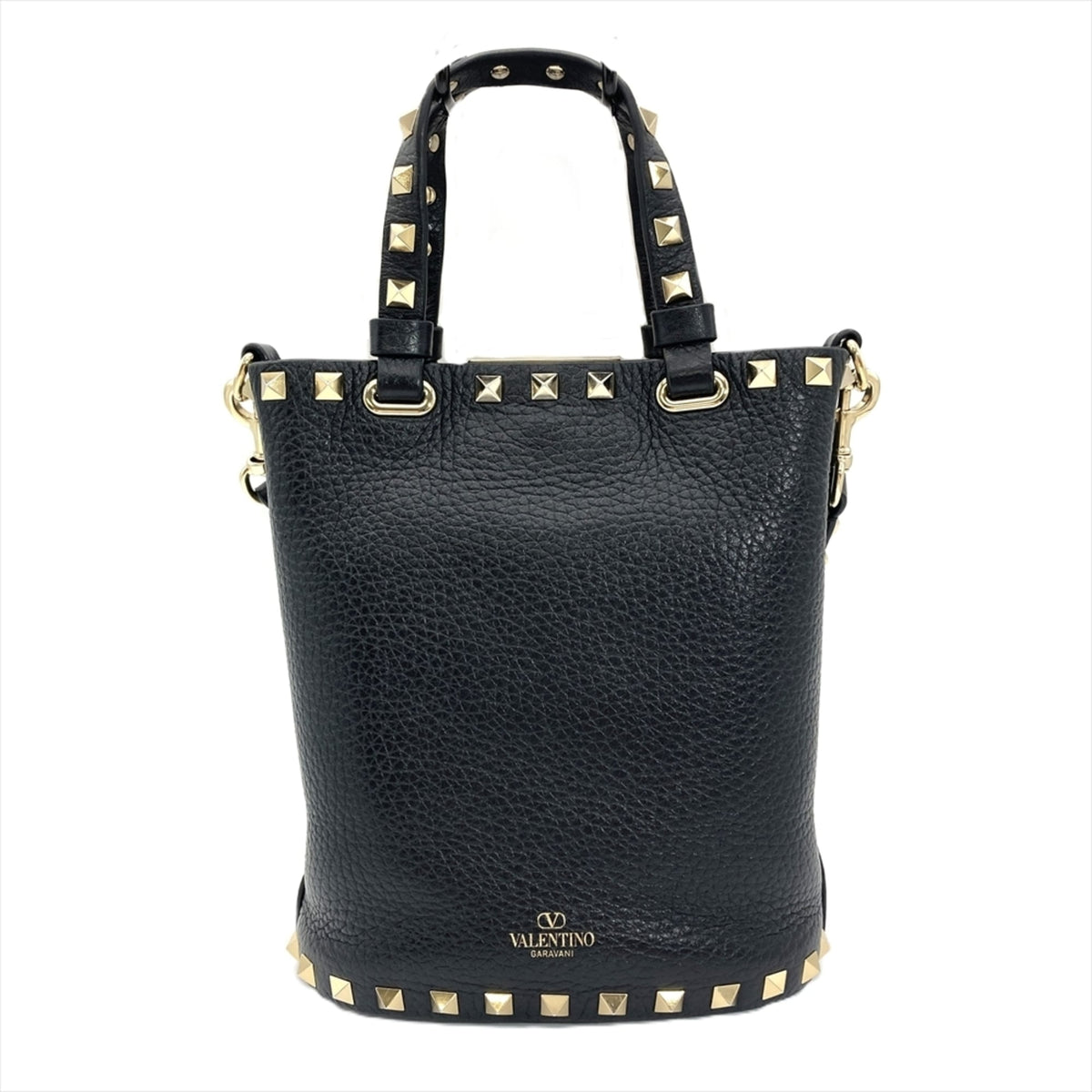 Valentino Black Leather Shoulder Bag (Pre-Owned)