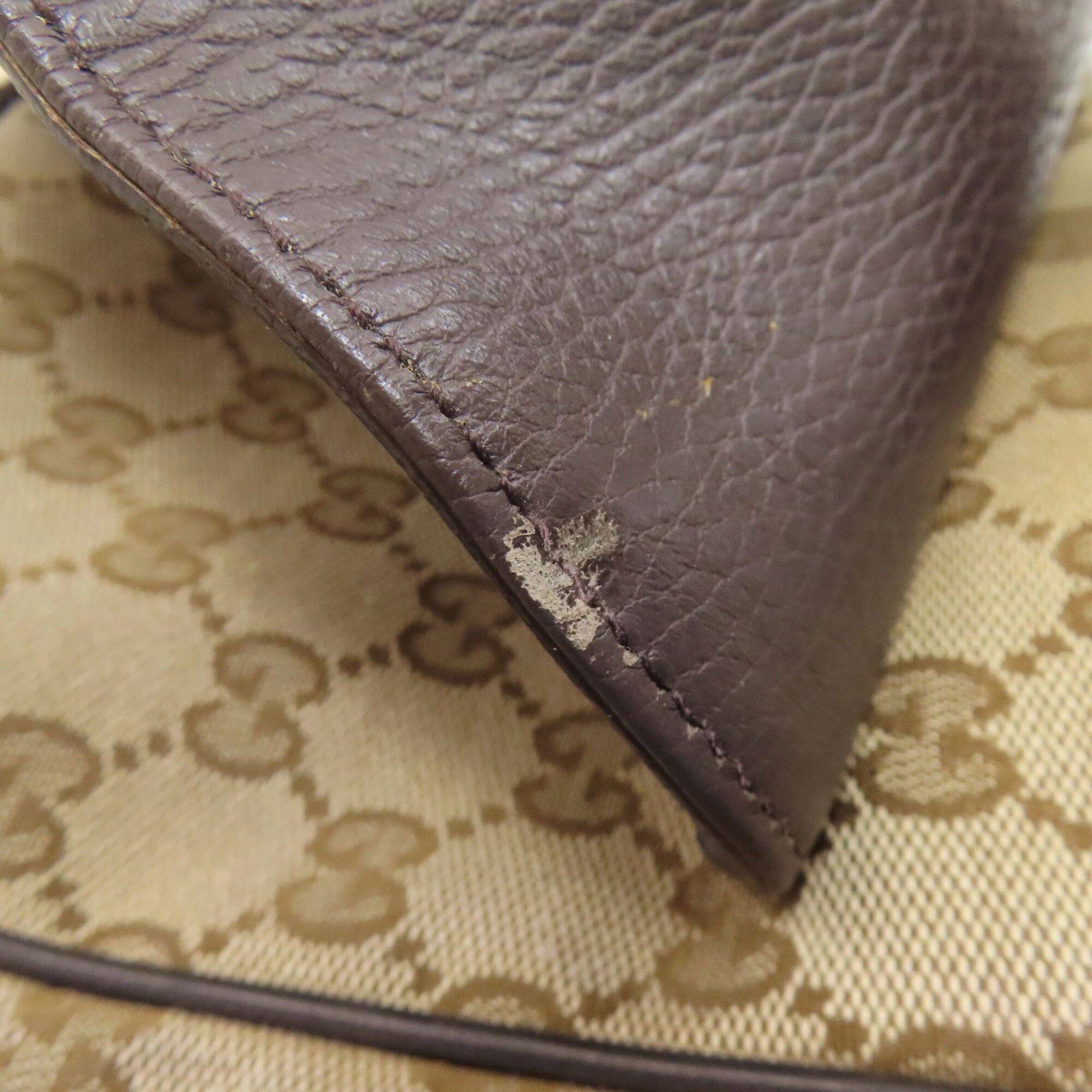 Gucci Brown Canvas Shoulder Bag (Pre-Owned)