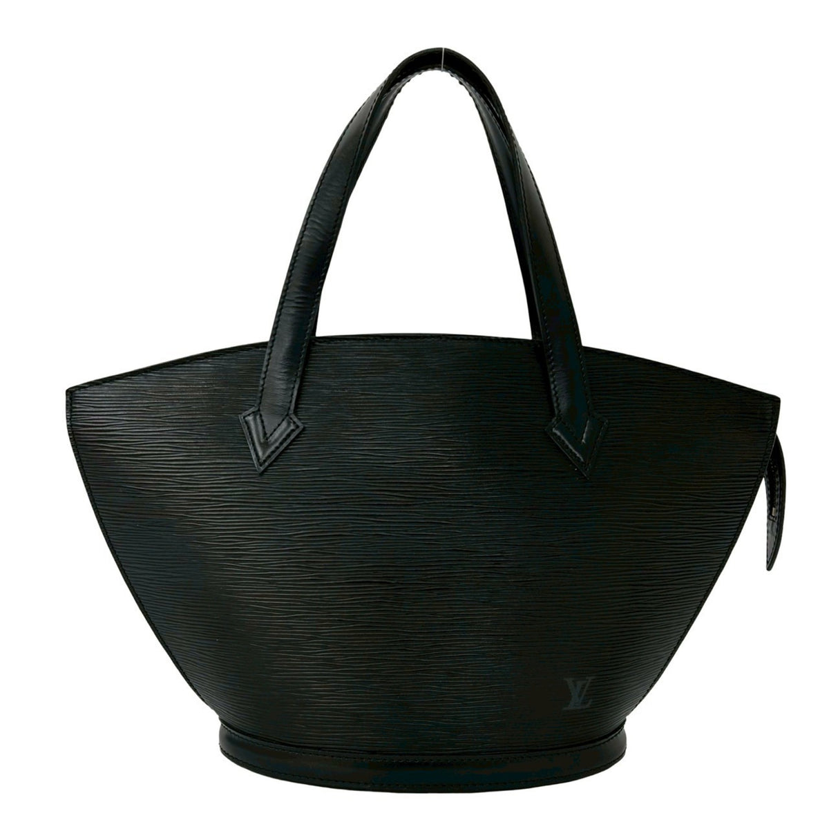 Louis Vuitton Black Leather Handbag Tote Bag (Pre-Owned)