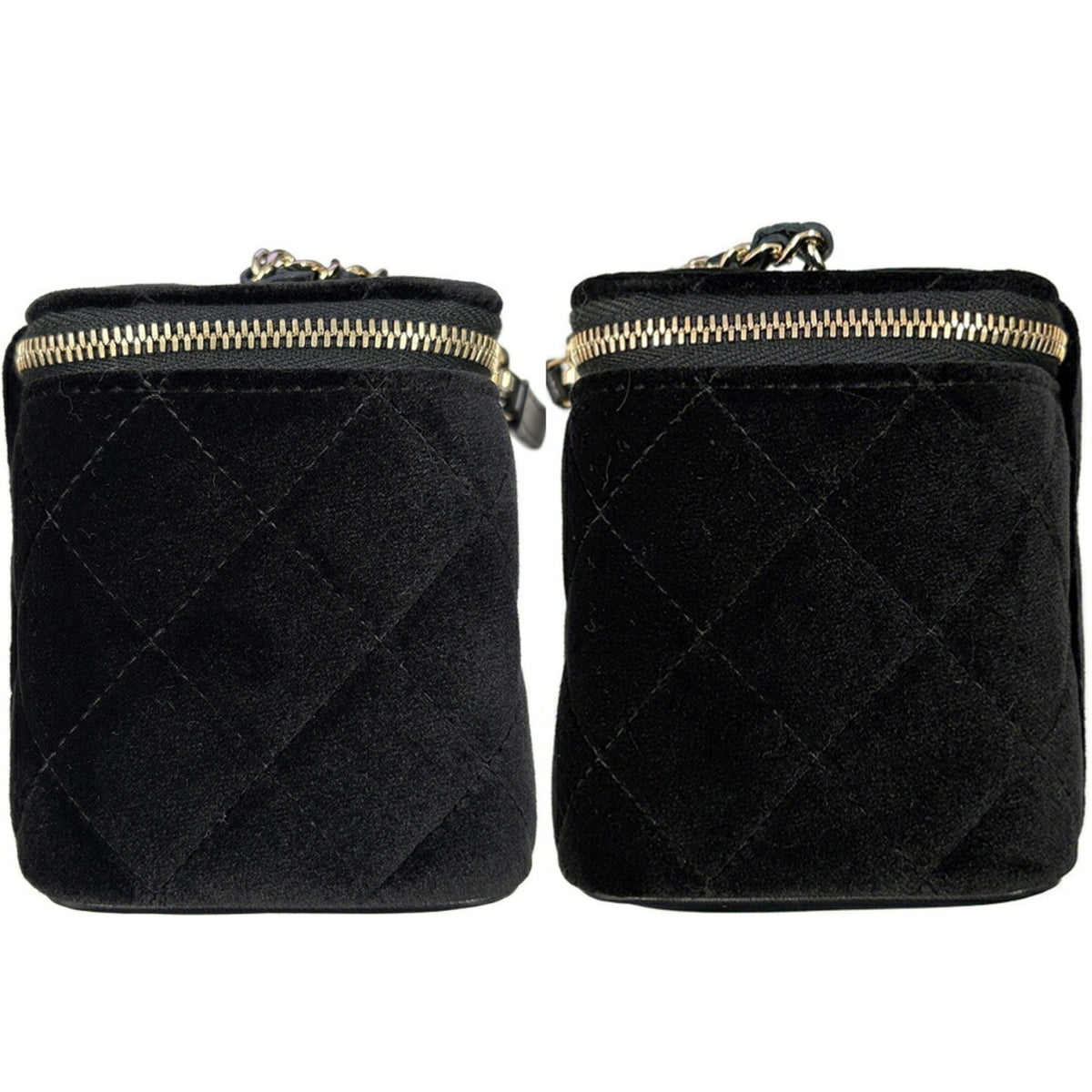 Chanel Black Leather Shoulder Bag Vanity Bag (Pre-Owned)