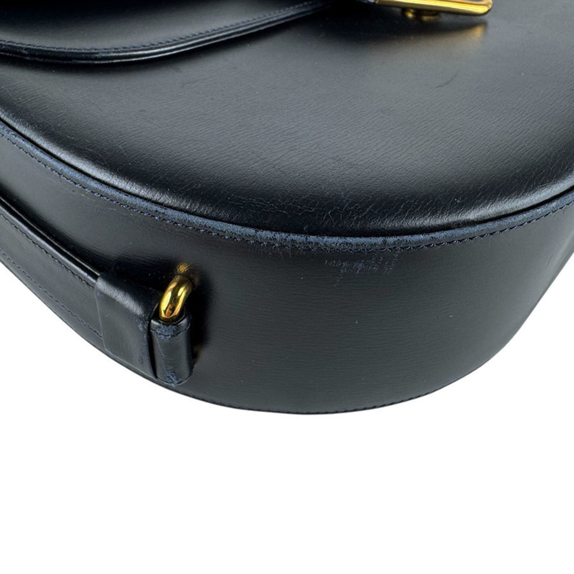 Cartier Navy Leather Shoulder Bag (Pre-Owned)
