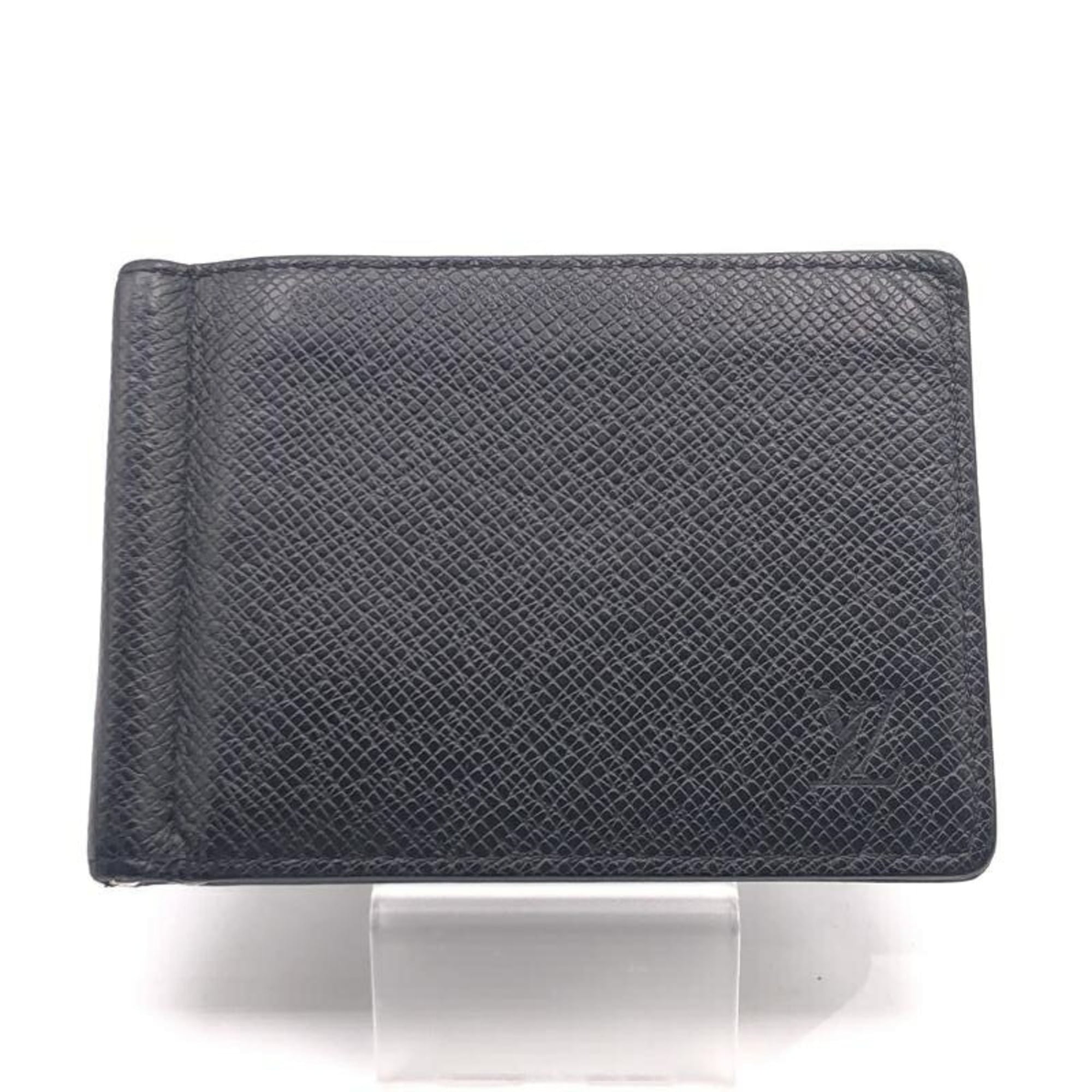 Louis Vuitton Taiga Black Taiga Leather Money Clip (Pre-Owned)