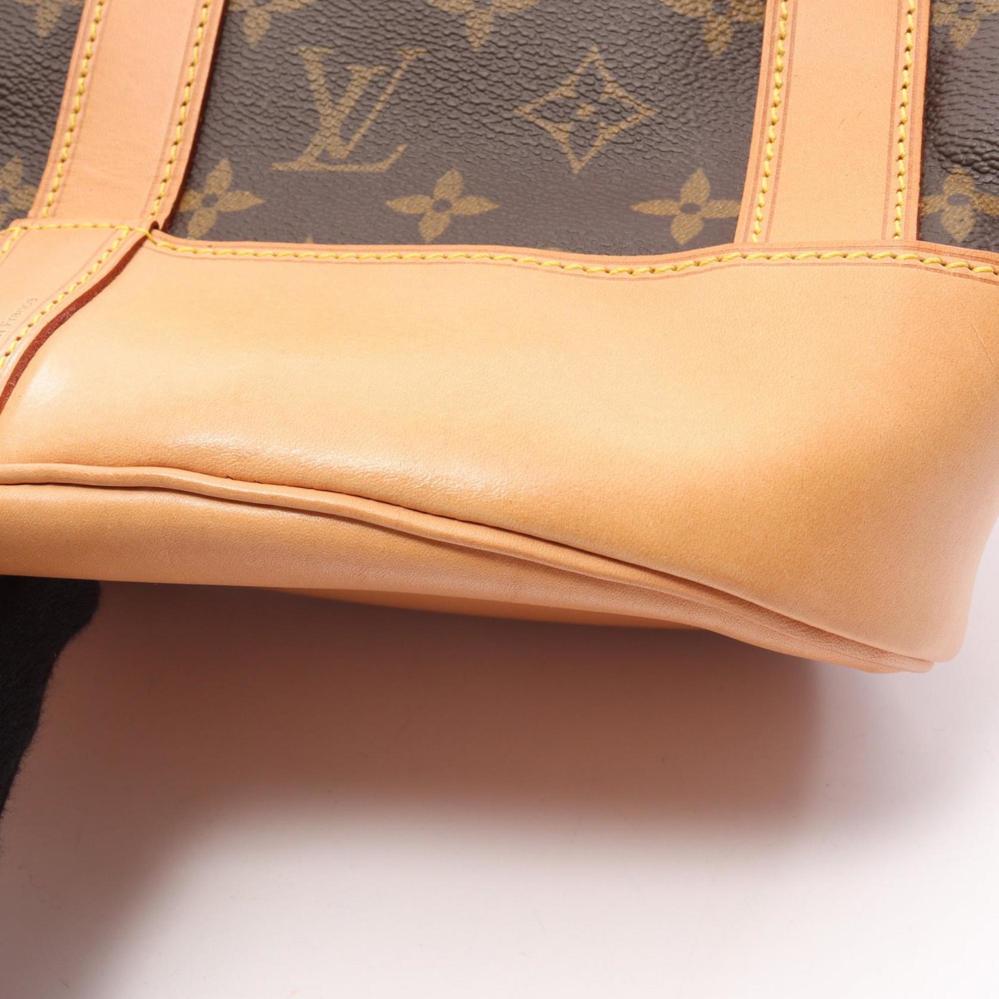 Louis Vuitton Brown Coated Canvas Leather Handbag Shoulder Bag (Pre-Owned)
