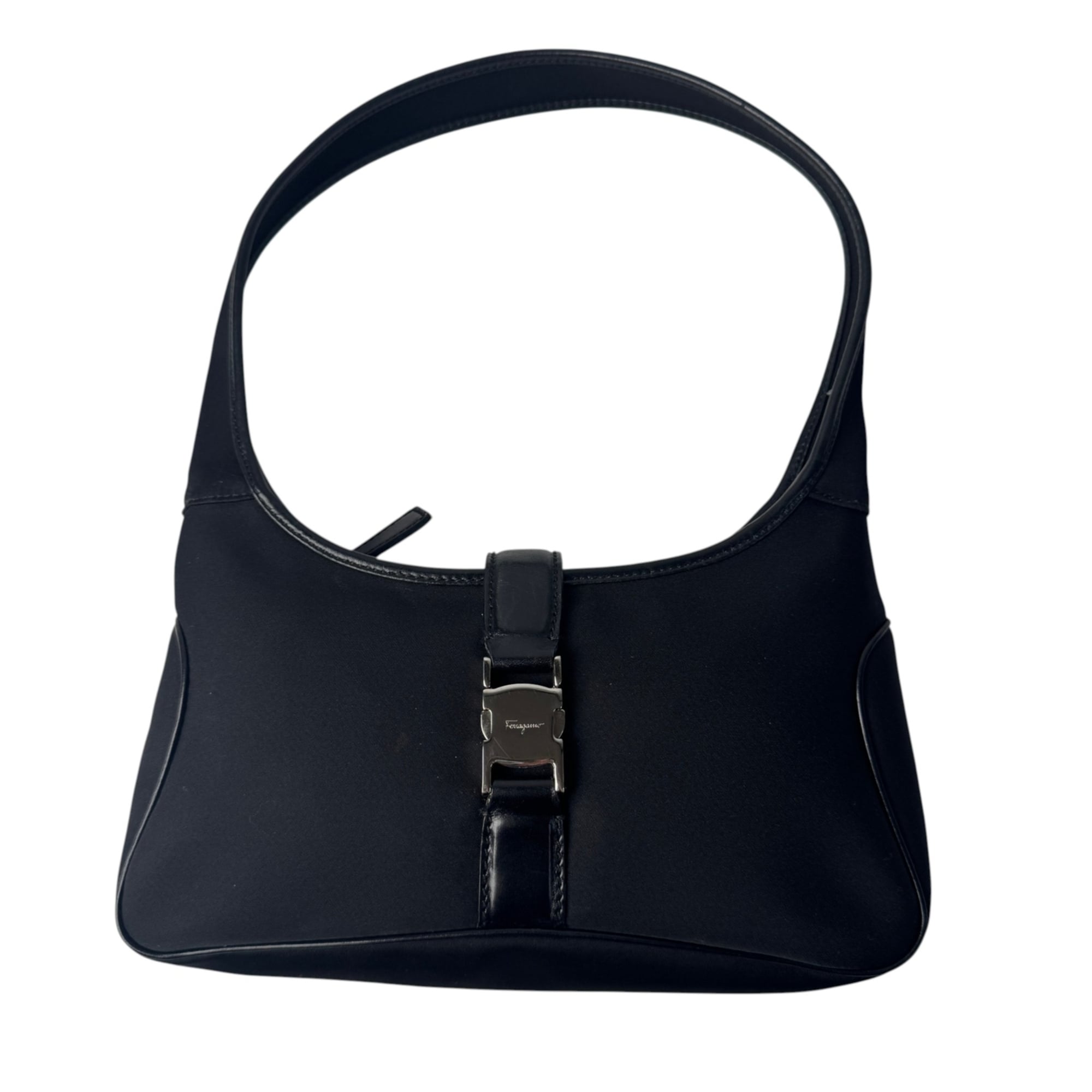 Salvatore Ferragamo Black Nylon Handbag (Pre-Owned)