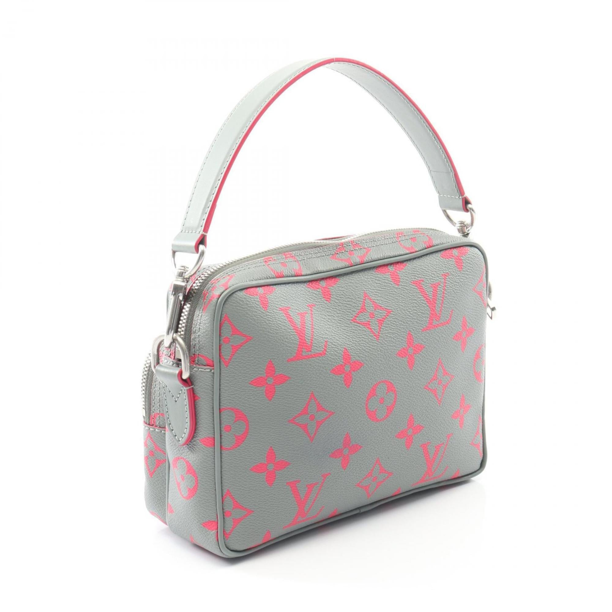 Louis Vuitton Gray Coated Canvas Leather Handbag (Pre-Owned)