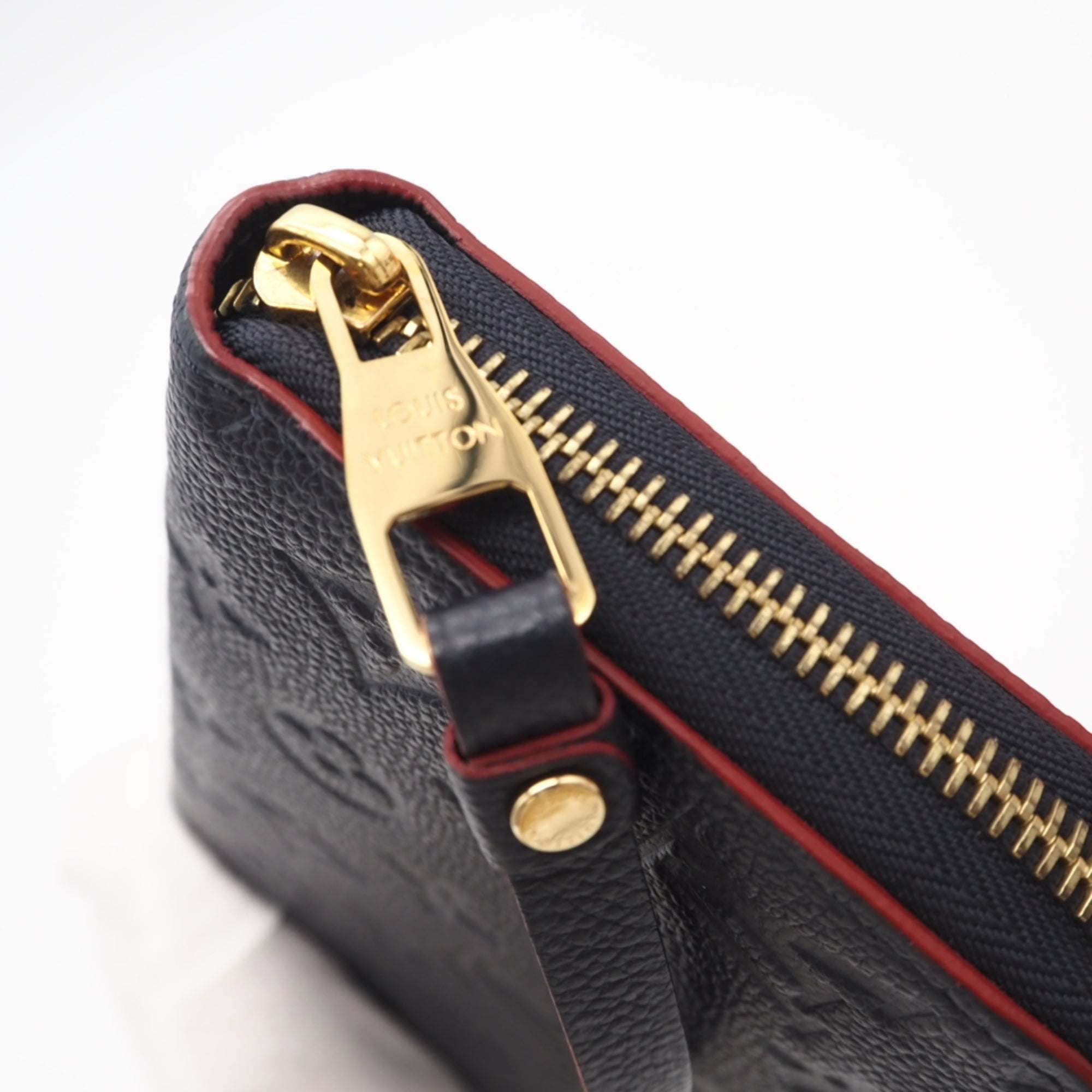 Louis Vuitton Marine Rouge Navy Red Color Leather Long Wallet (Bi-Fold) (Pre-Owned)
