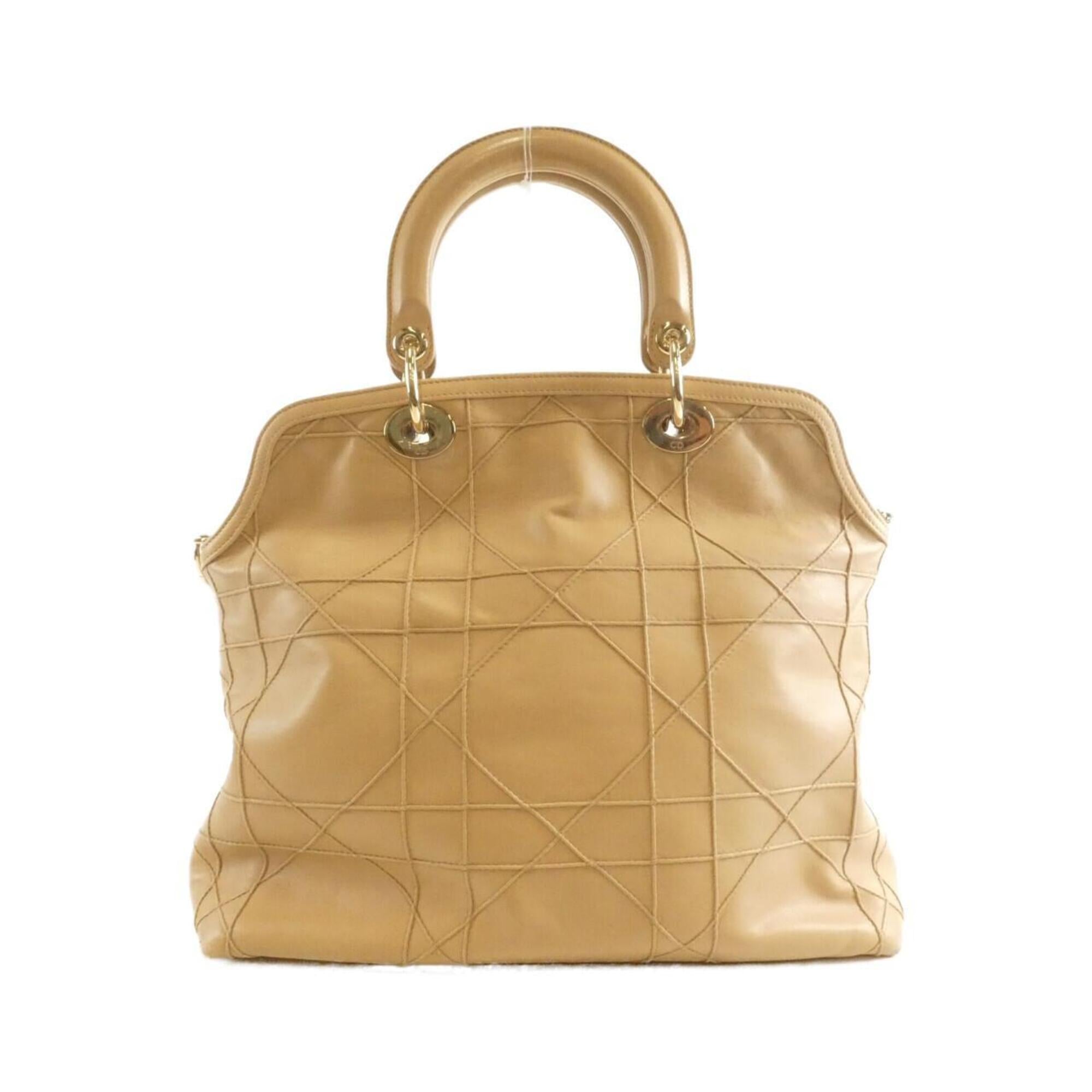 Christian Dior Beige Leather Handbag (Pre-Owned)