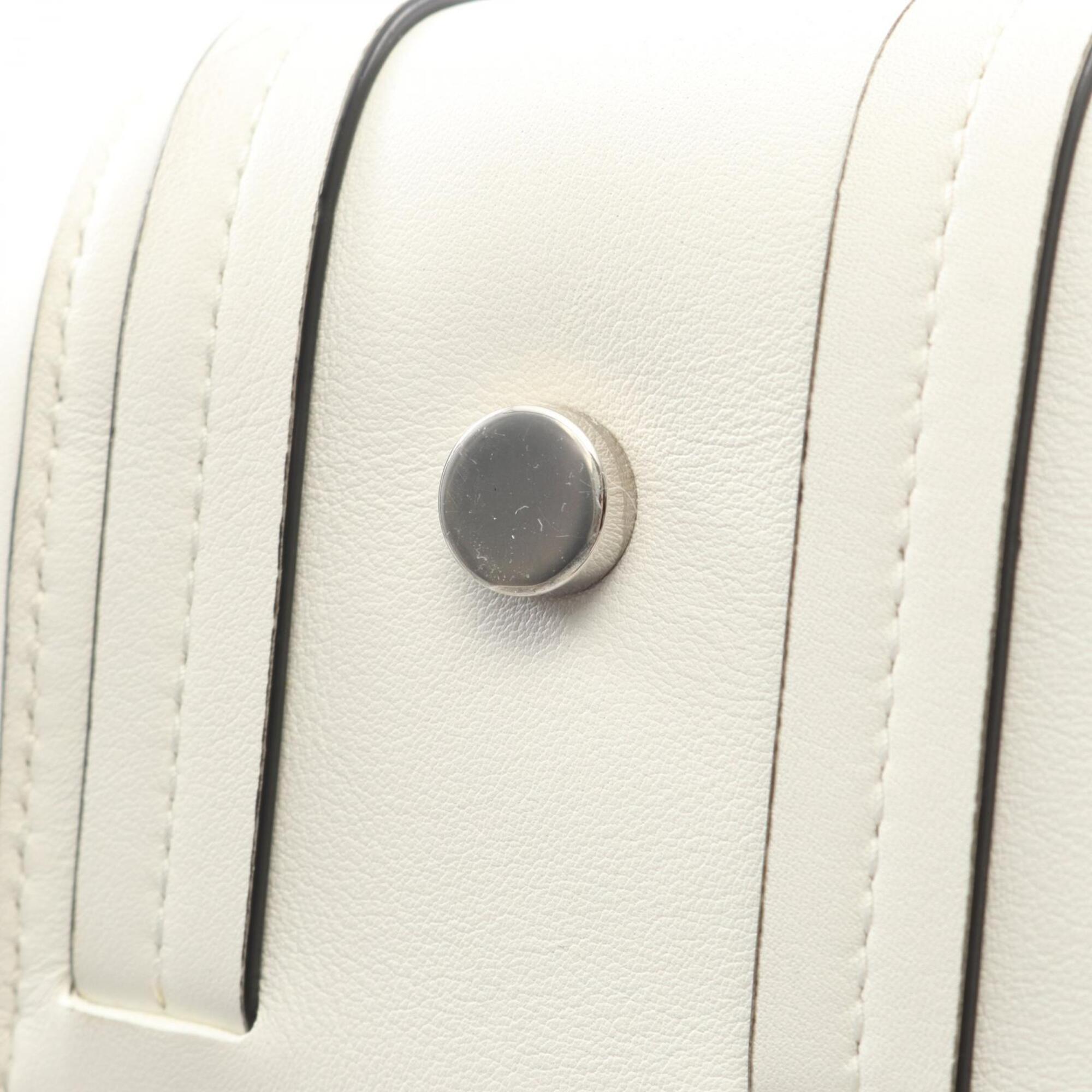 Christian Dior White Leather Handbag Tote Bag (Pre-Owned)