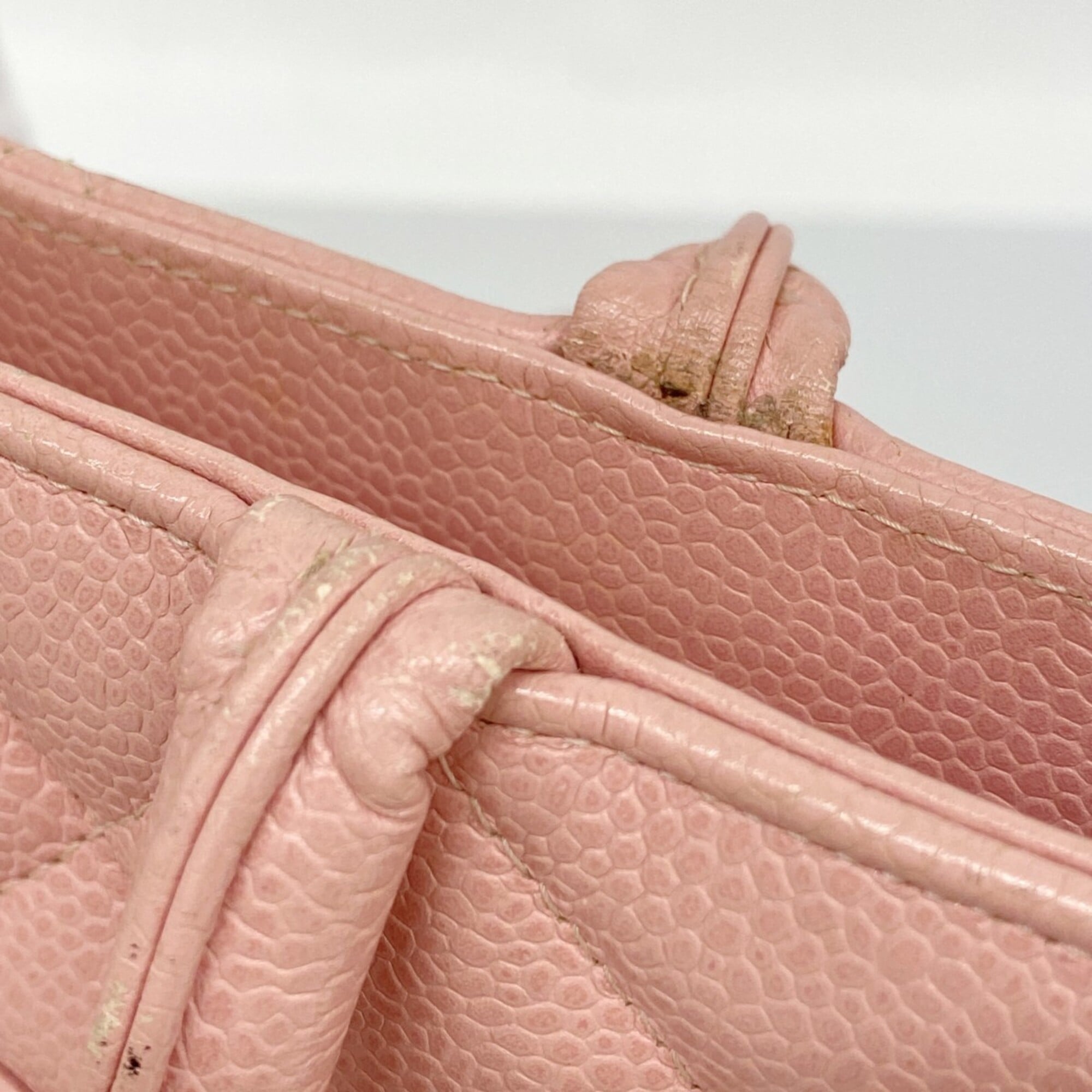 Chanel Pink Grained Calfskin Tote Bag (Pre-Owned)