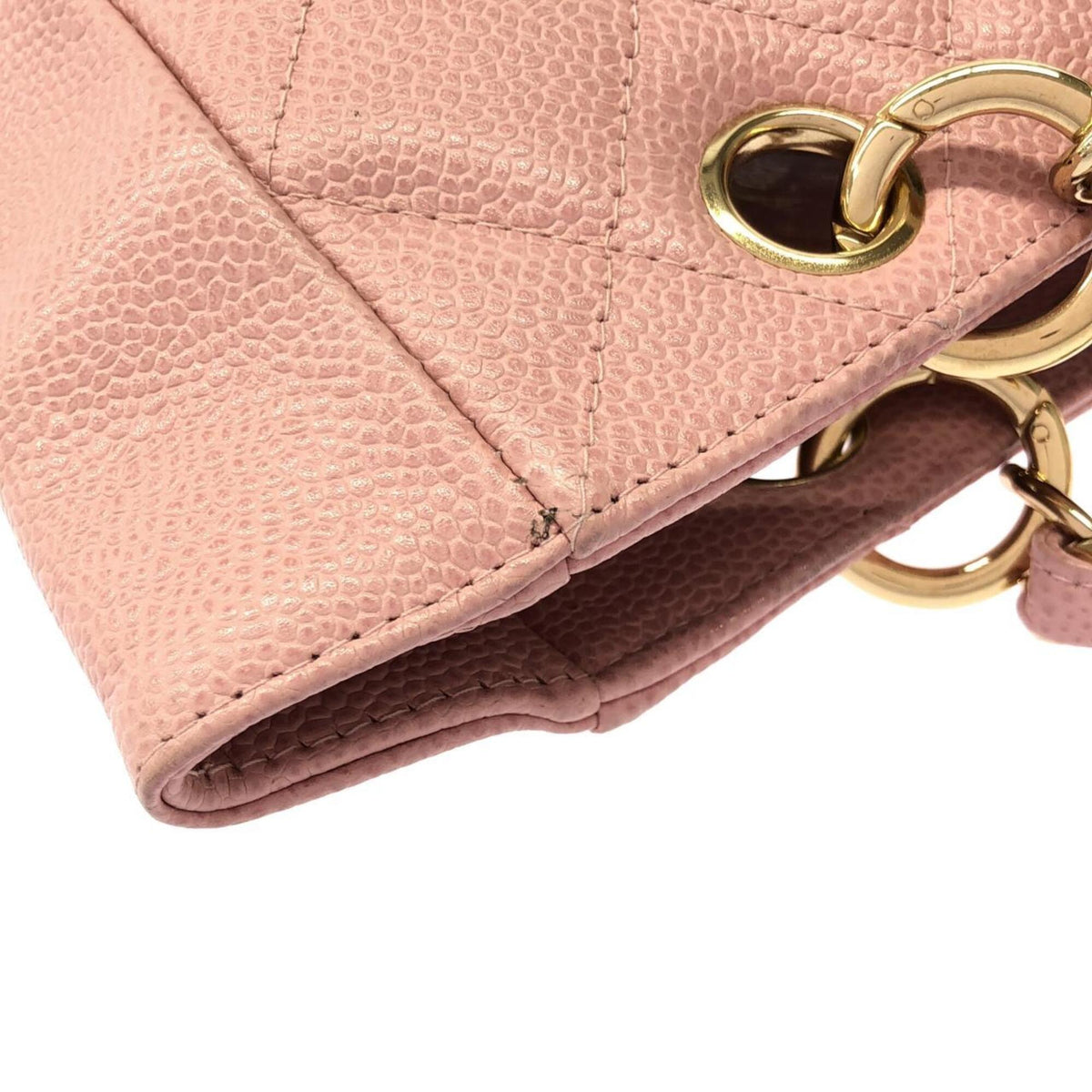 Chanel Pink Grained Calfskin Shoulder Bag (Pre-Owned)