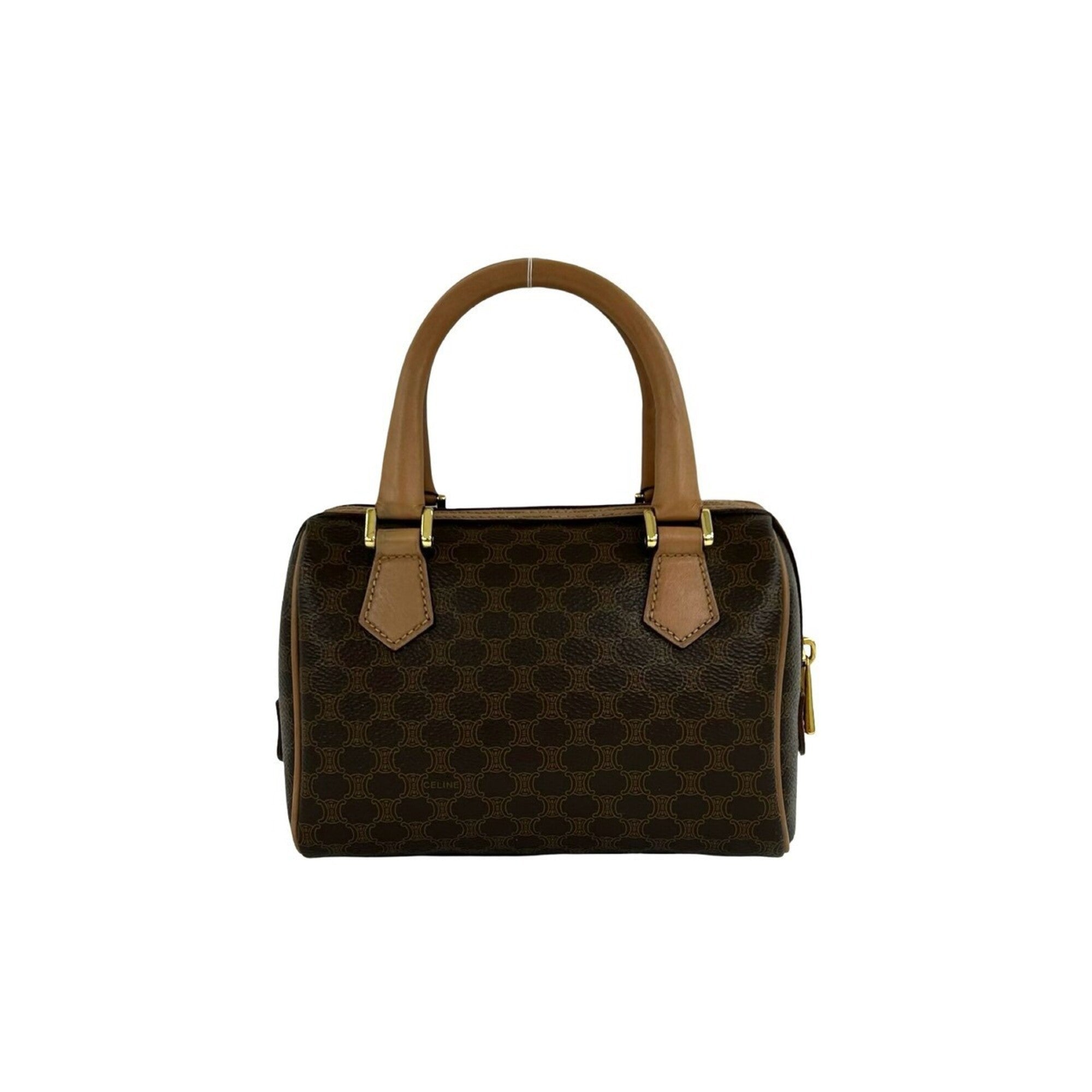 Celine Brown Leather Pvc Handbag Shoulder Bag (Pre-Owned)