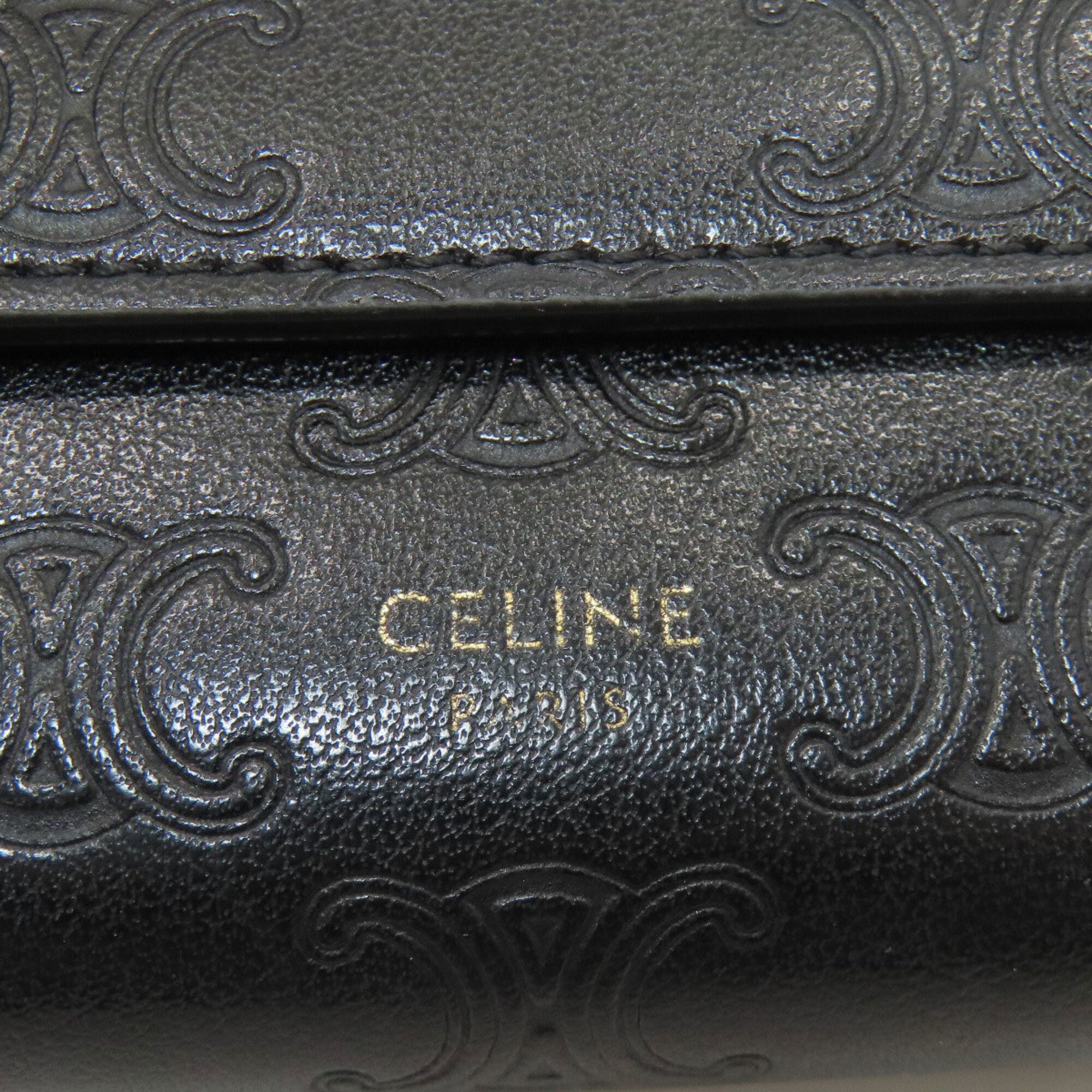 Celine Black Leather Wallet (Tri-Fold) (Pre-Owned)