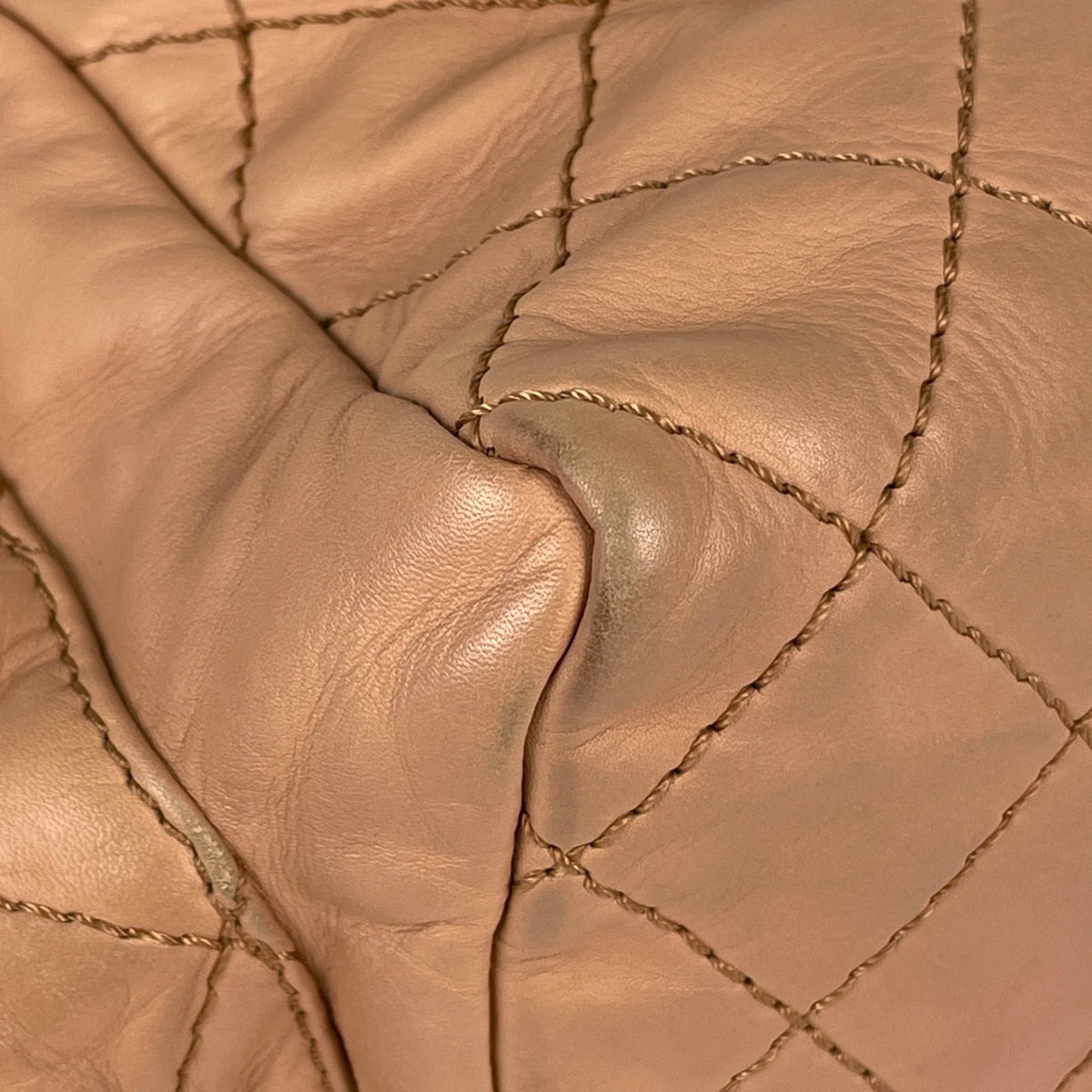 Chanel Matelasse Beige Leather Backpack (Pre-Owned)