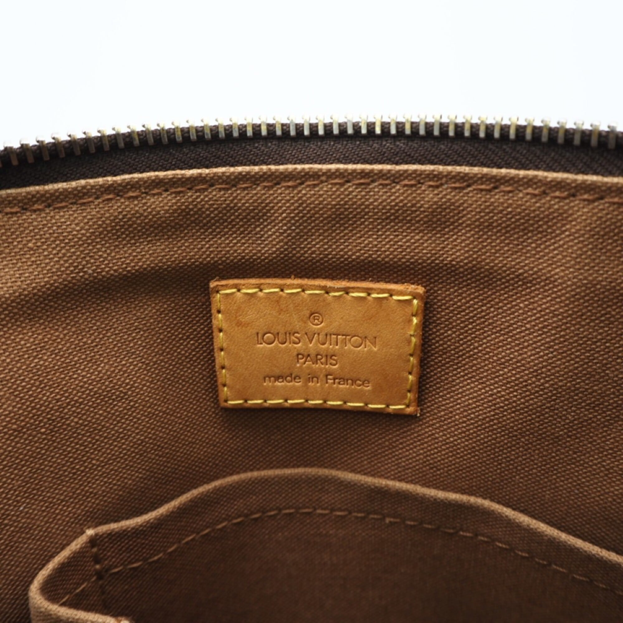 Louis Vuitton Monogram Brown Coated Canvas Leather Handbag (Pre-Owned)