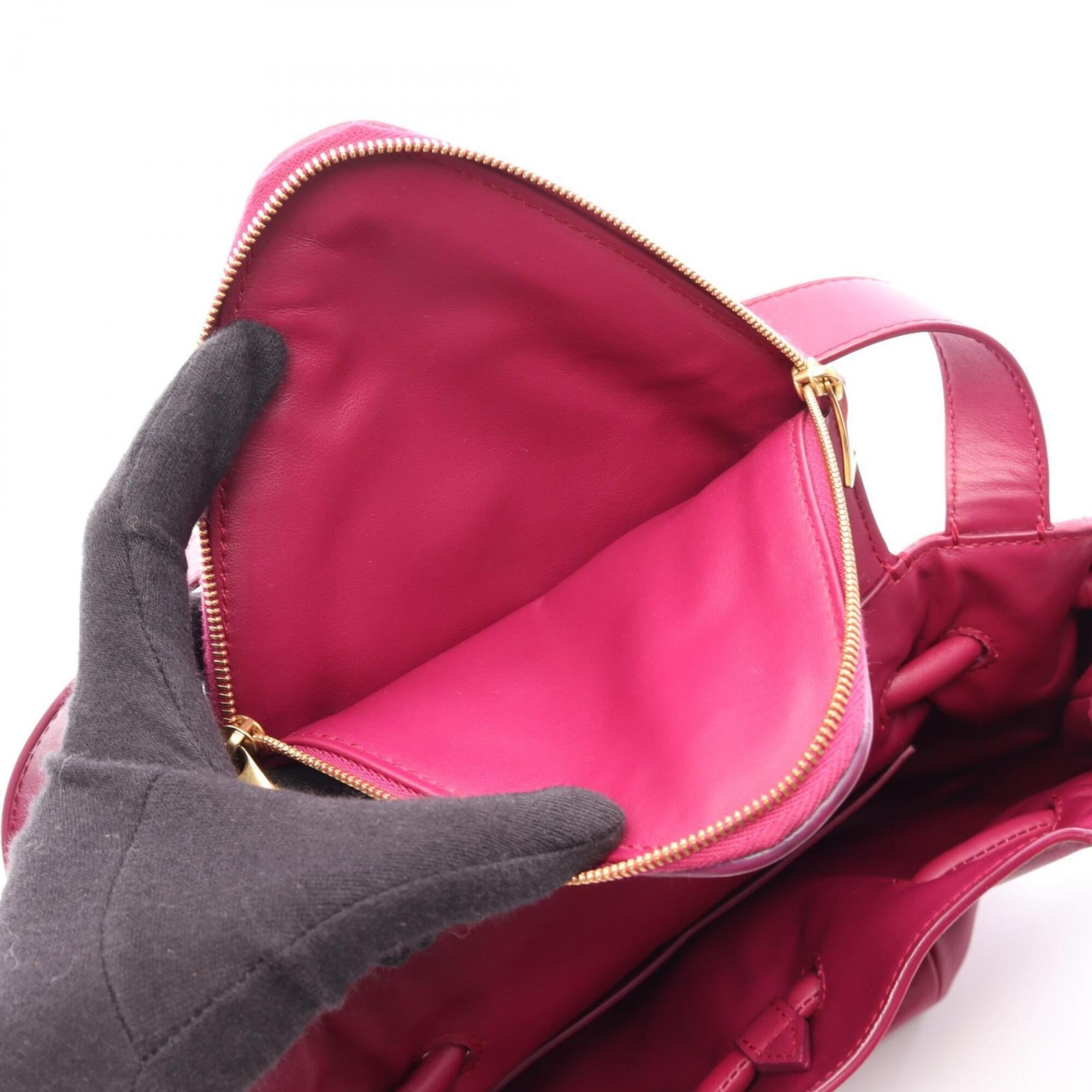 Bottega Veneta Purple Leather Handbag (Pre-Owned)