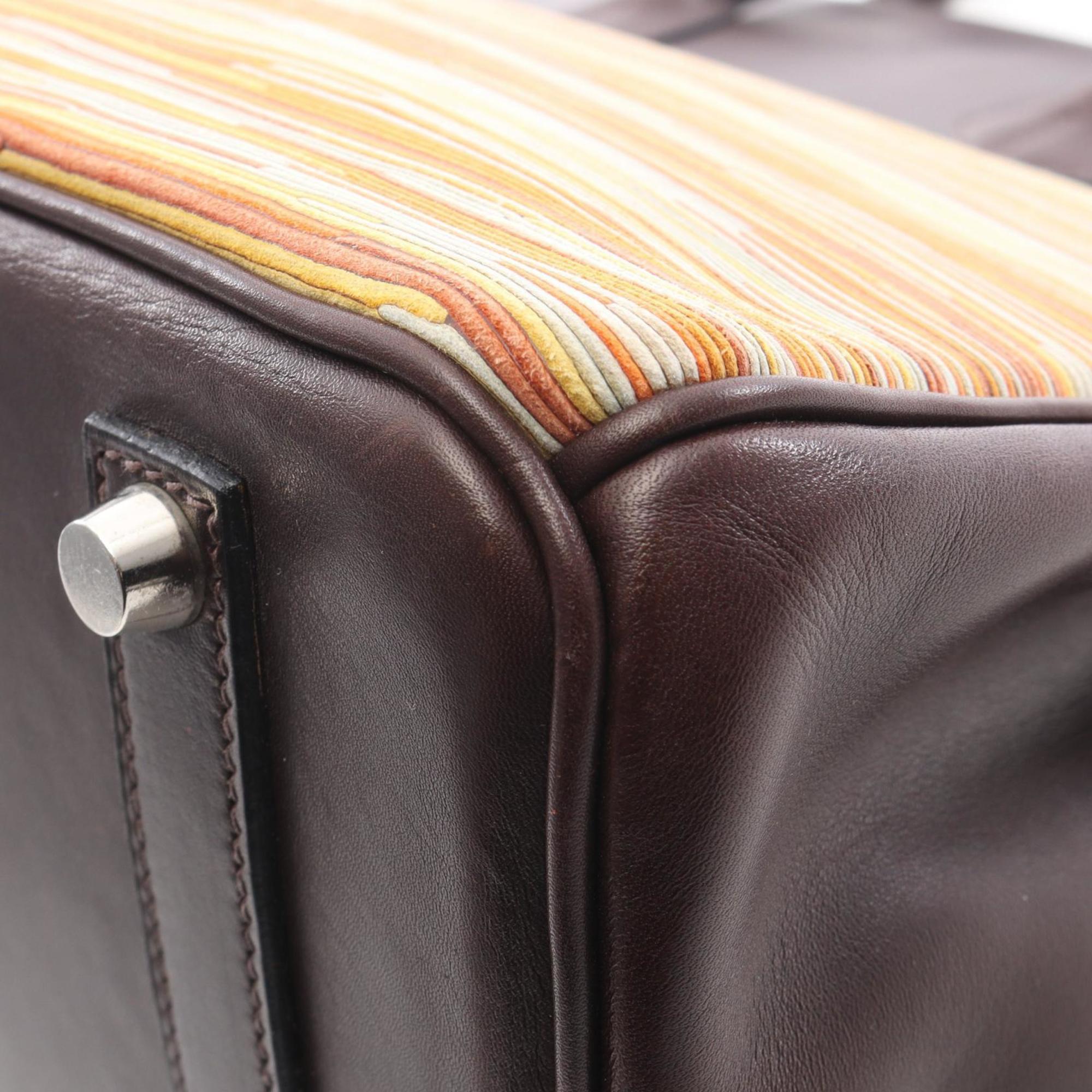 Hermes Brown Multi-Color Leather Handbag (Pre-Owned)