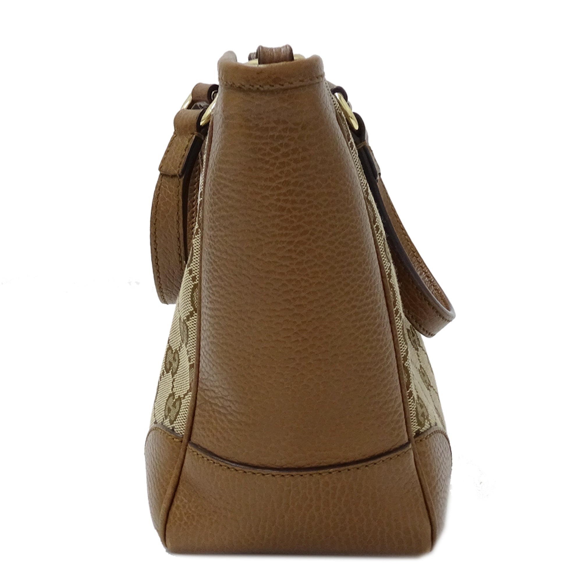 Gucci Beige Brown Gg Canvas Handbag Shoulder Bag (Pre-Owned)