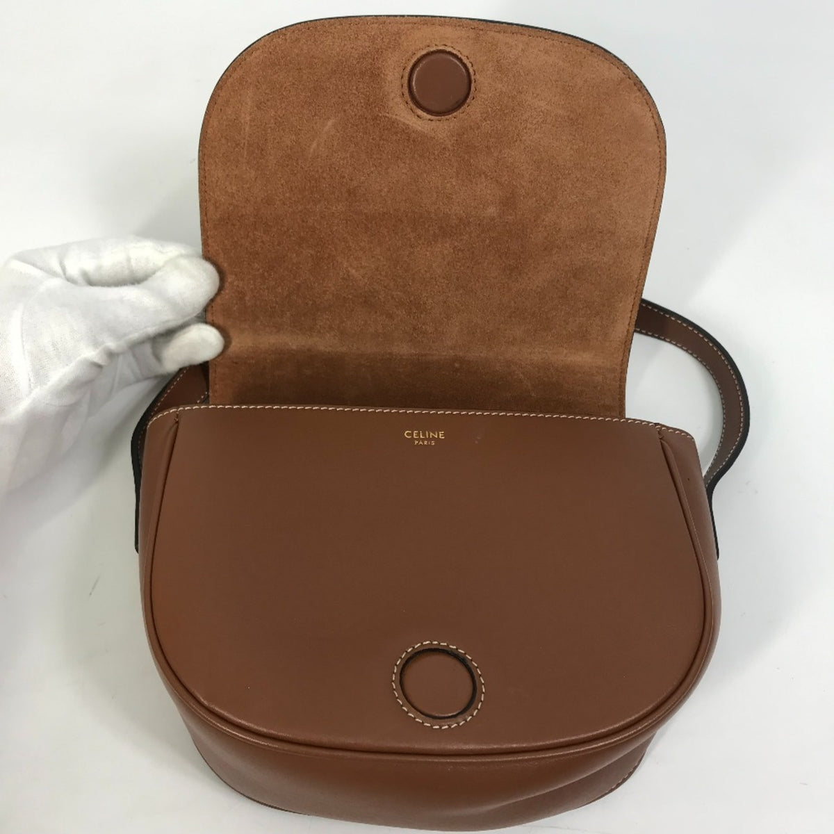 Celine Brown Leather Shoulder Bag (Pre-Owned)