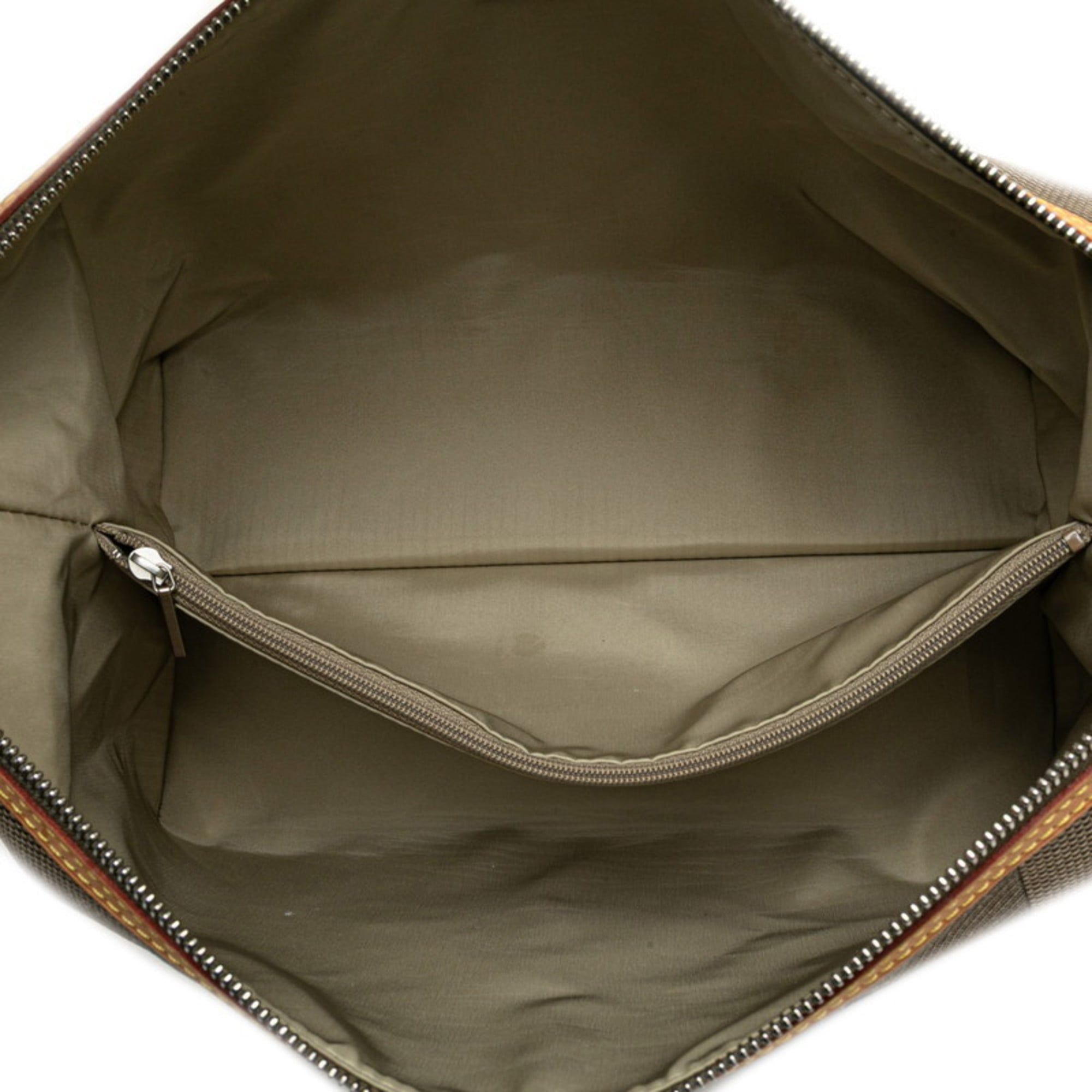 Louis Vuitton Damier Geant Earth Khaki Canvas Leather Pouch (Pre-Owned)