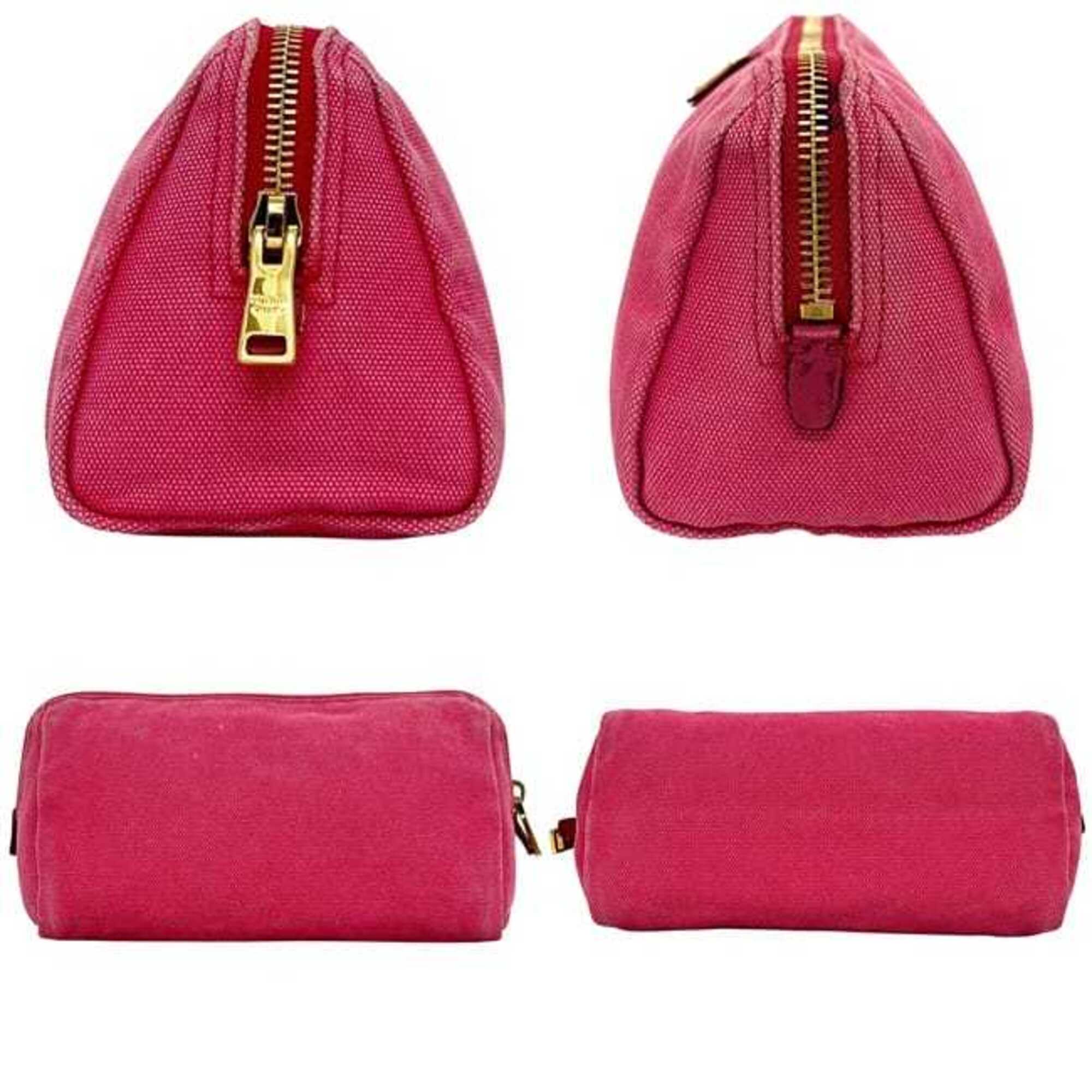 Prada Pink Canvas Pouch (Pre-Owned)