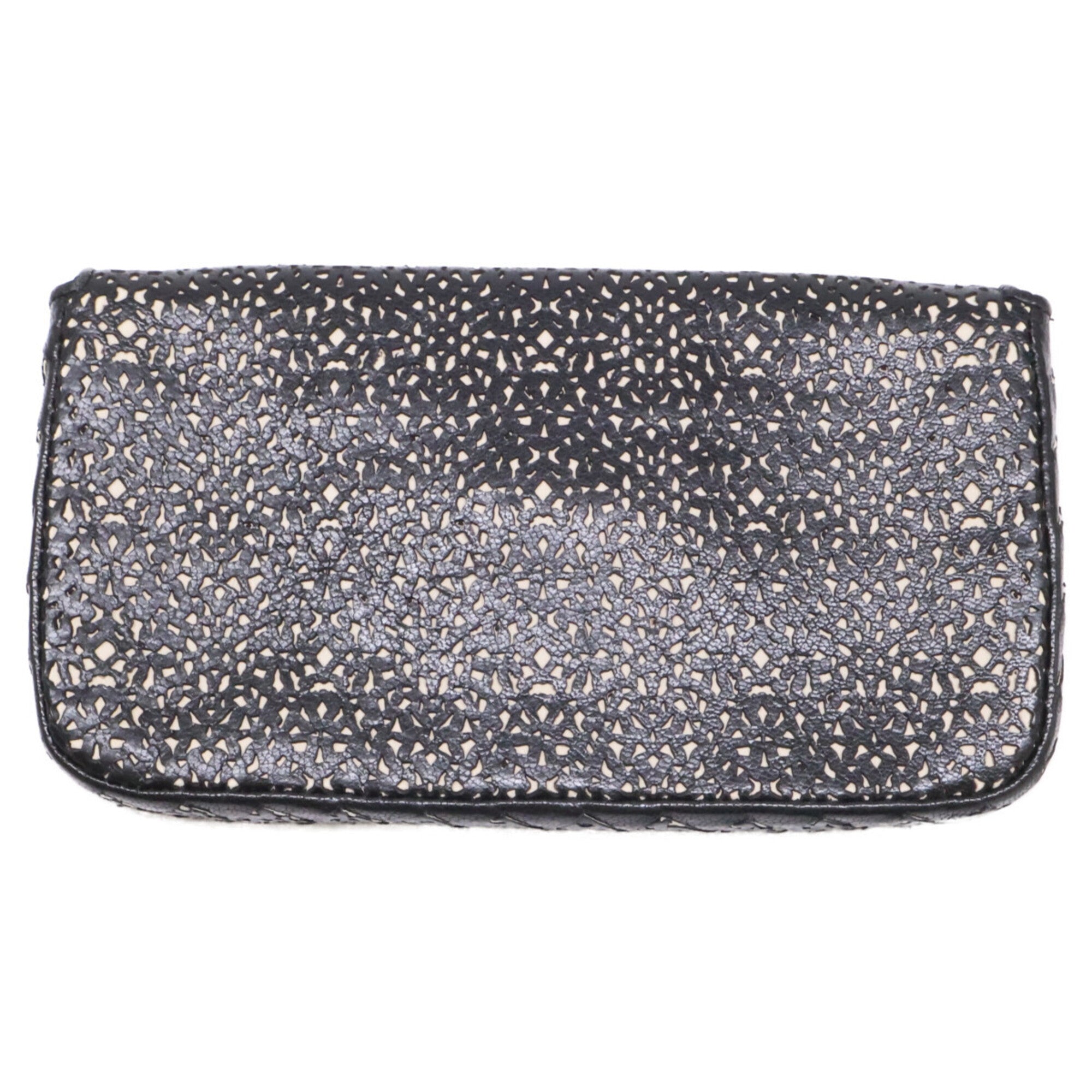 Bottega Veneta Black Leather Clutch Bag (Pre-Owned)