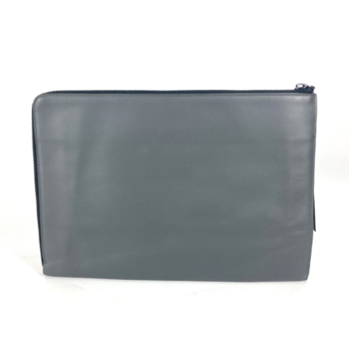 Fendi Gray Leather Clutch Bag (Pre-Owned)