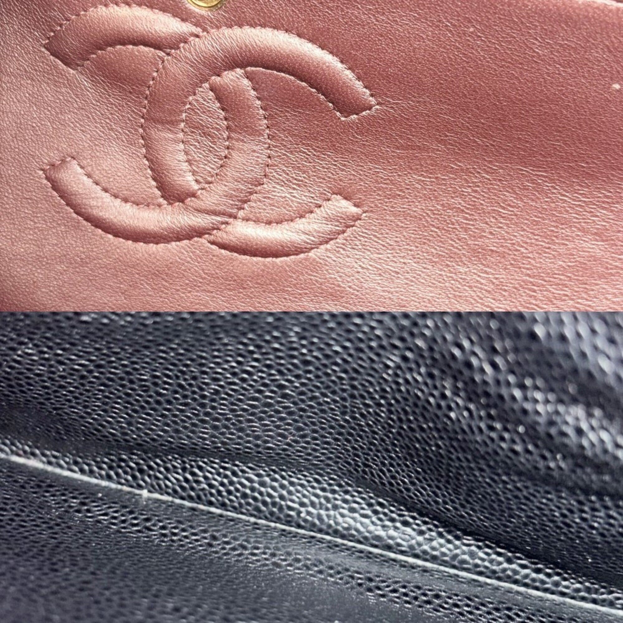 Chanel Black Grained Calfskin Shoulder Bag (Pre-Owned)