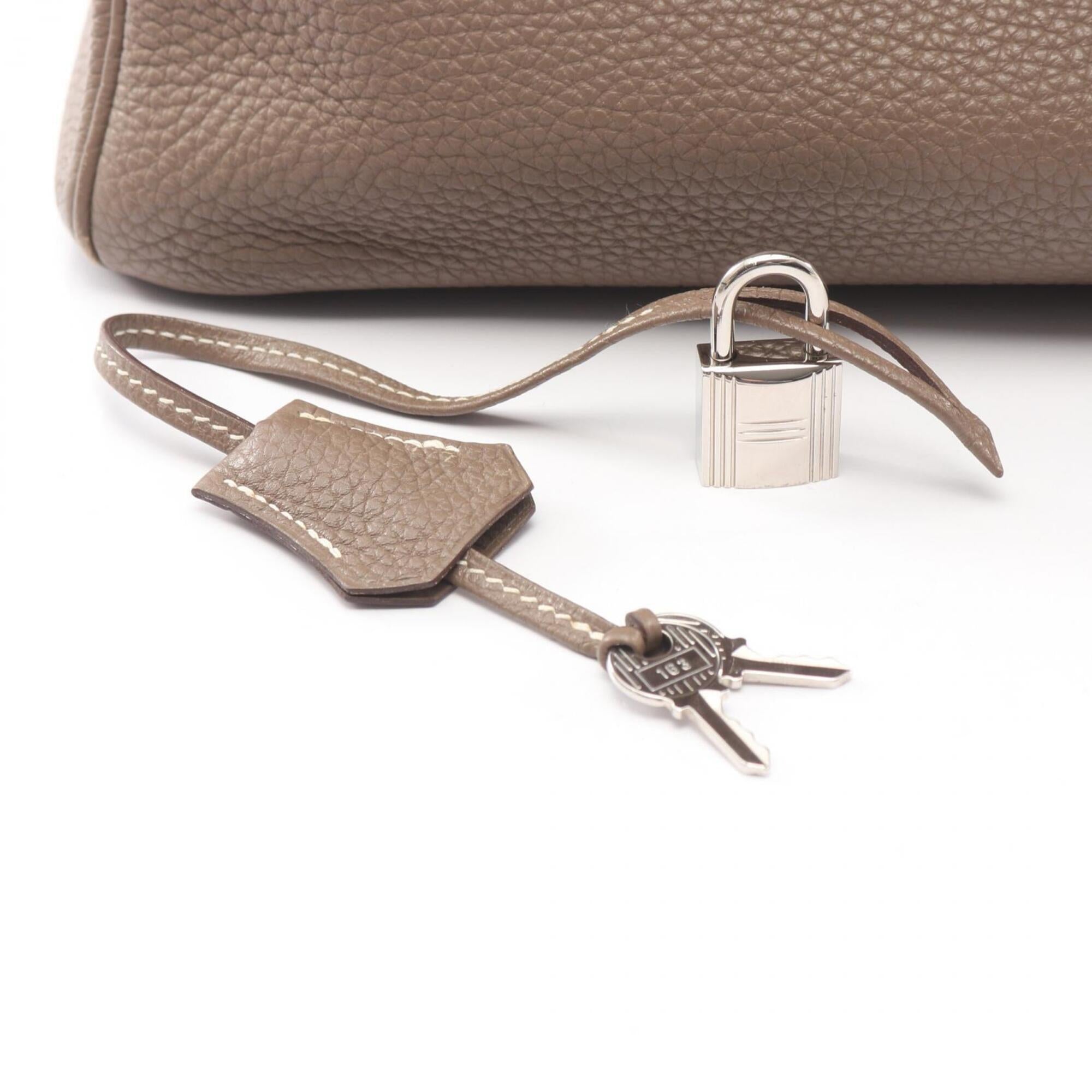 Hermes Gray Togo Leather Leather Handbag (Pre-Owned)
