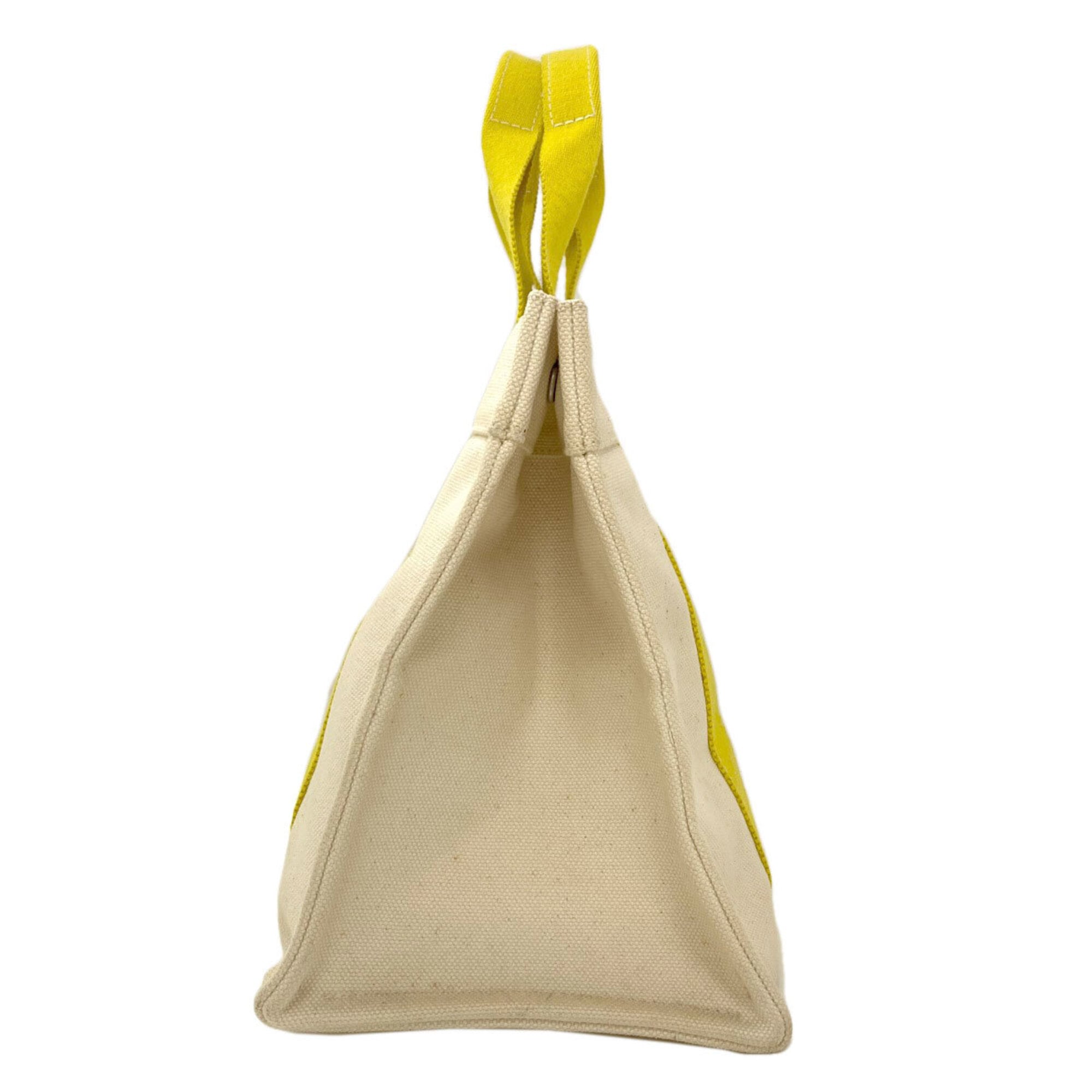 Hermes Yellow Canvas Handbag (Pre-Owned)