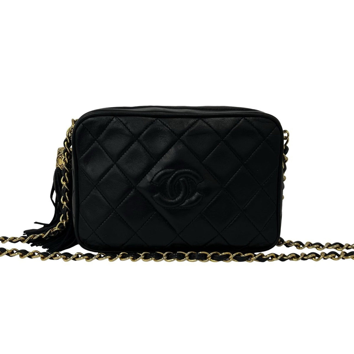 Chanel Black Leather Shoulder Bag (Pre-Owned)
