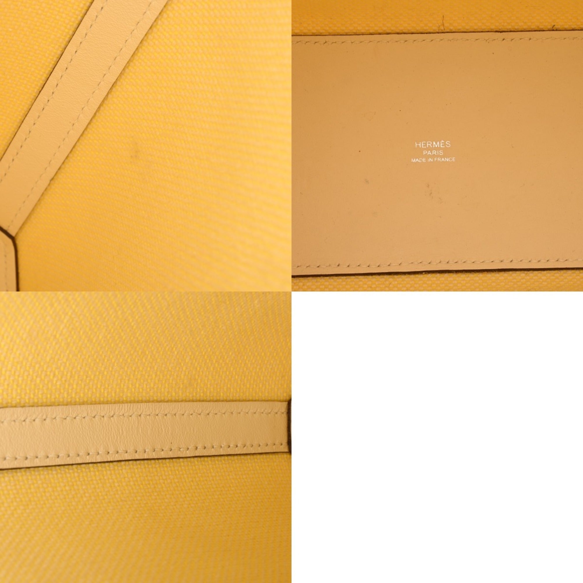 Hermes Ecru Toile H Swift Leather Handbag (Pre-Owned)