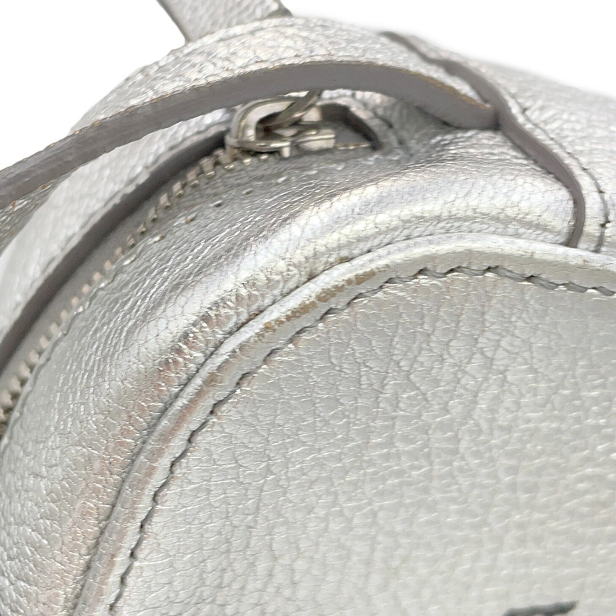 Balenciaga Silver Leather Handbag Shoulder Bag (Pre-Owned)