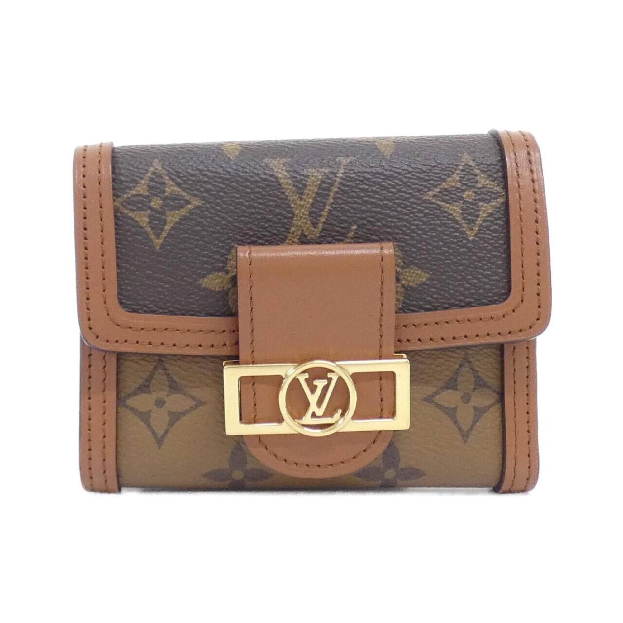 Louis Vuitton Marron Coated Canvas Coin Purse/Coin Case (Pre-Owned)