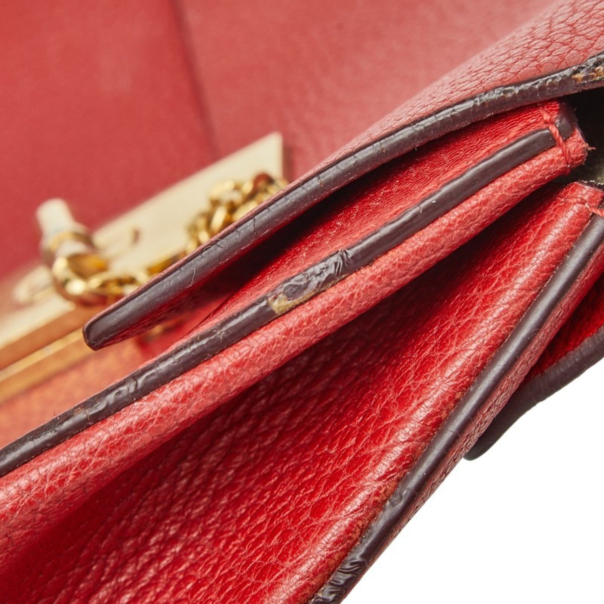 Chloé Red Color Leather Shoulder Bag (Pre-Owned)