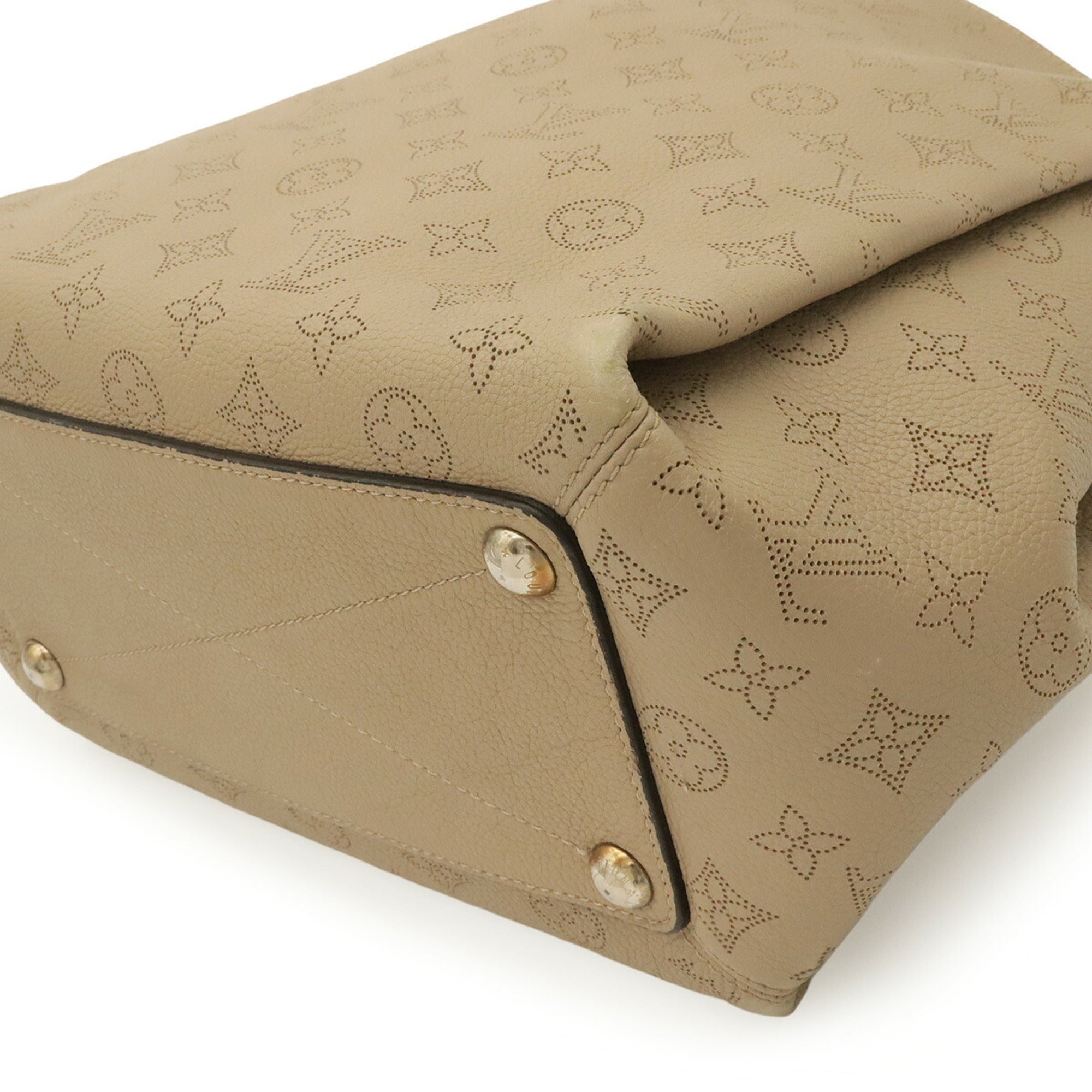 Louis Vuitton Galle Pink Beige Mahina Leather Shoulder Bag (Pre-Owned)