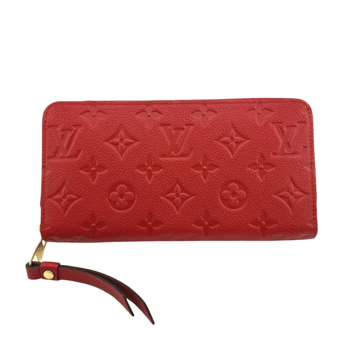 Louis Vuitton Red Color Monogram Empreinte Long Wallet (Bi-Fold) (Pre-Owned)