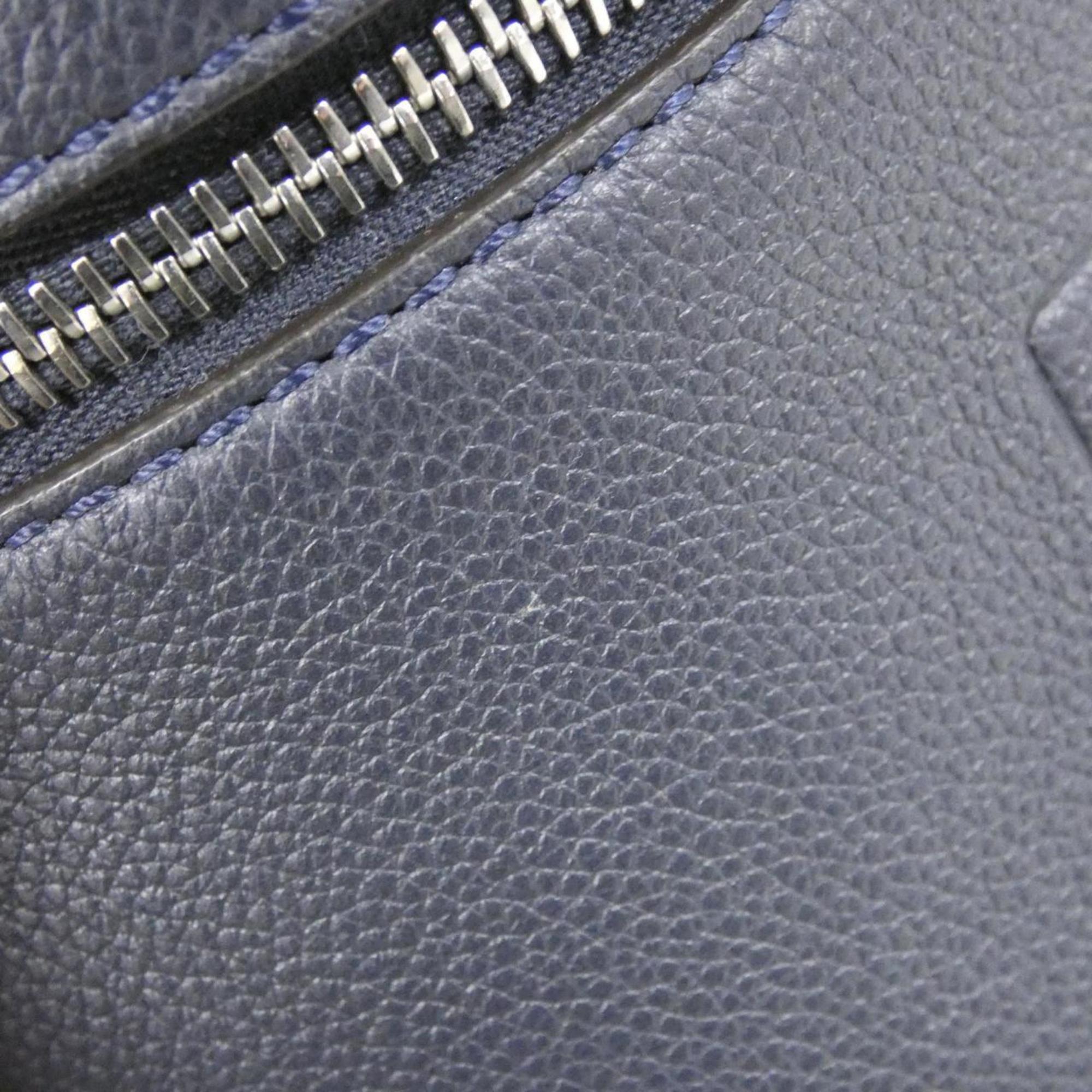 Fendi Dark Blue Leather Shoulder Bag (Pre-Owned)